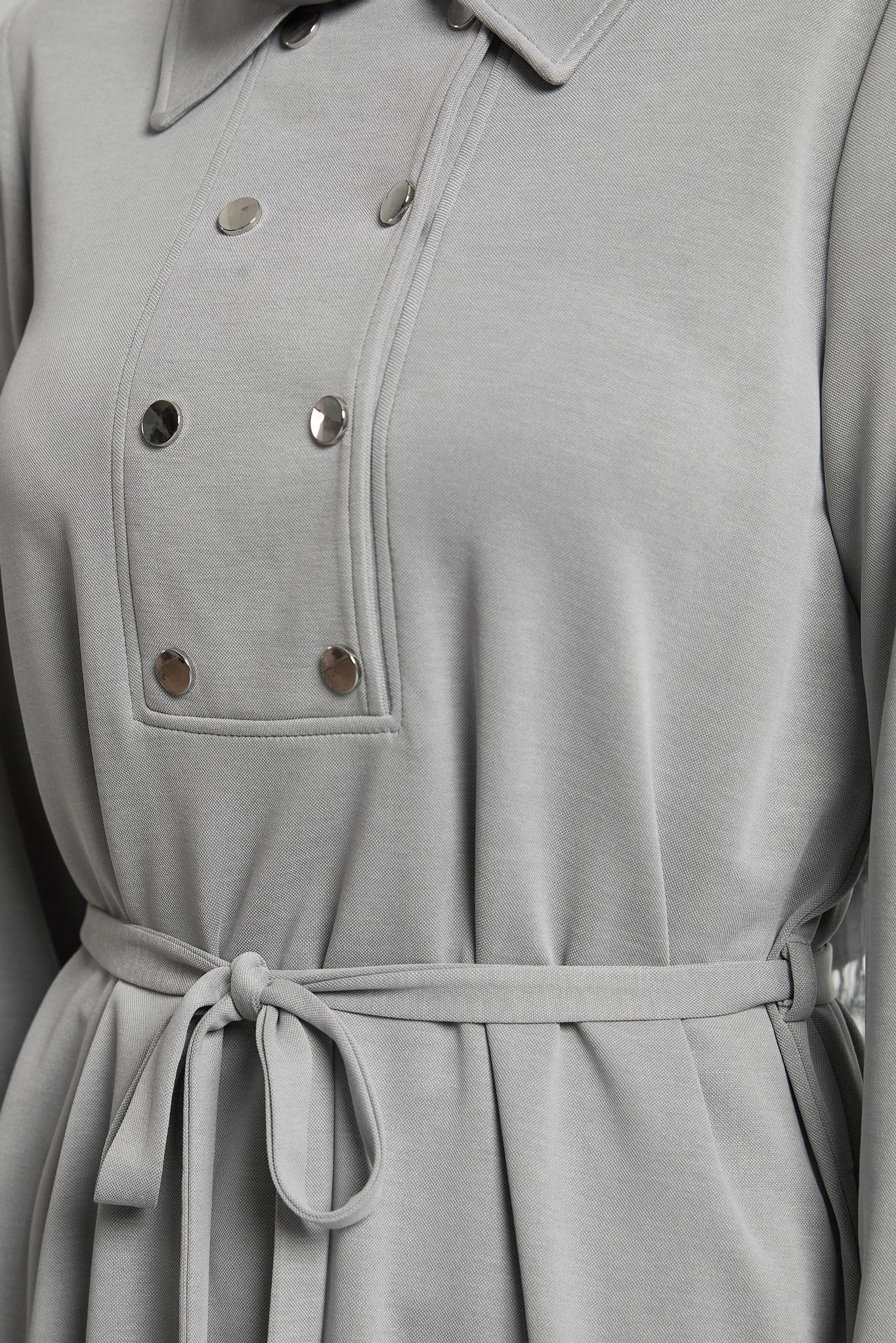 Vêtements hijab GRIS ENSEMBLE DE SURVÊTEMENT CEINTURÉ 45440