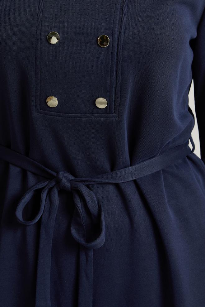 Vêtements hijab BLEU MARINE ENSEMBLE DE SURVÊTEMENT CEINTURÉ 45440 - ALVİNA