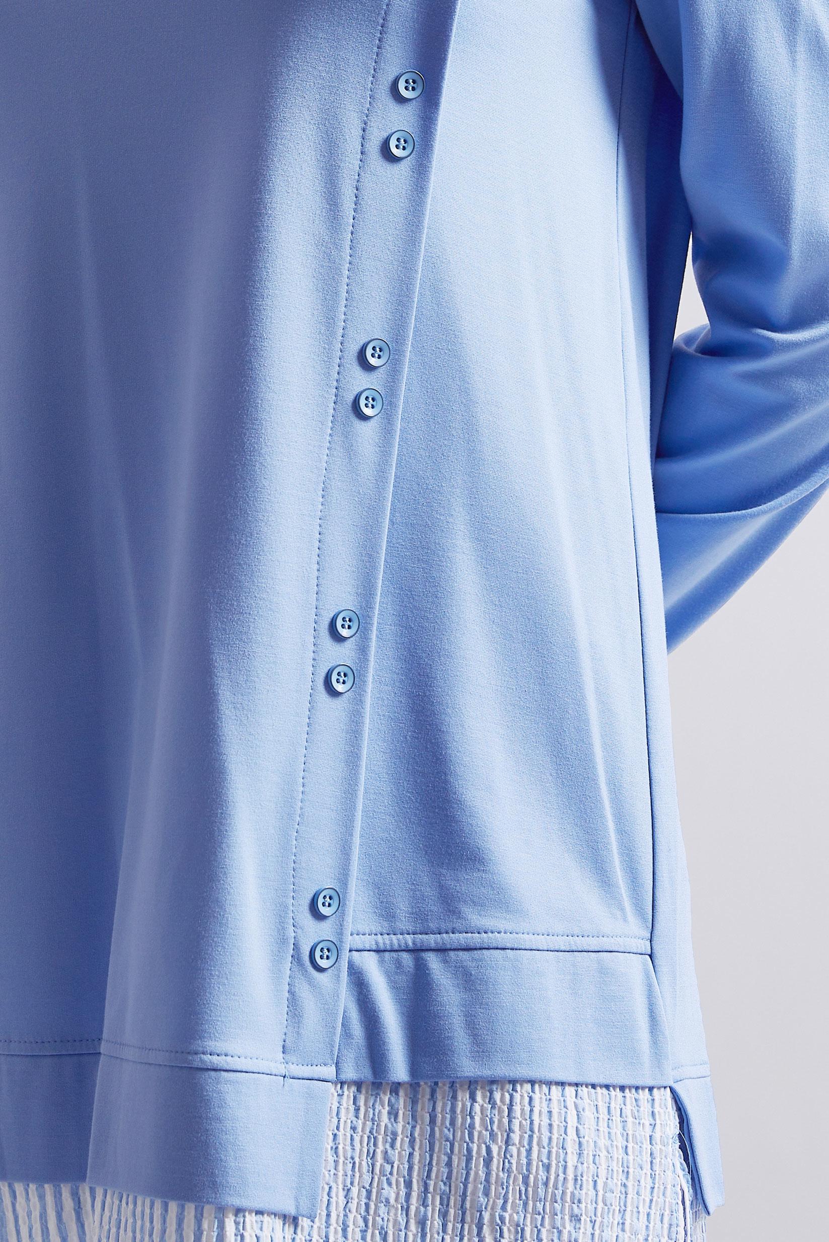 Tesettür giyim MAVİ GARNİLİ EŞOFMAN TUNİK 45464