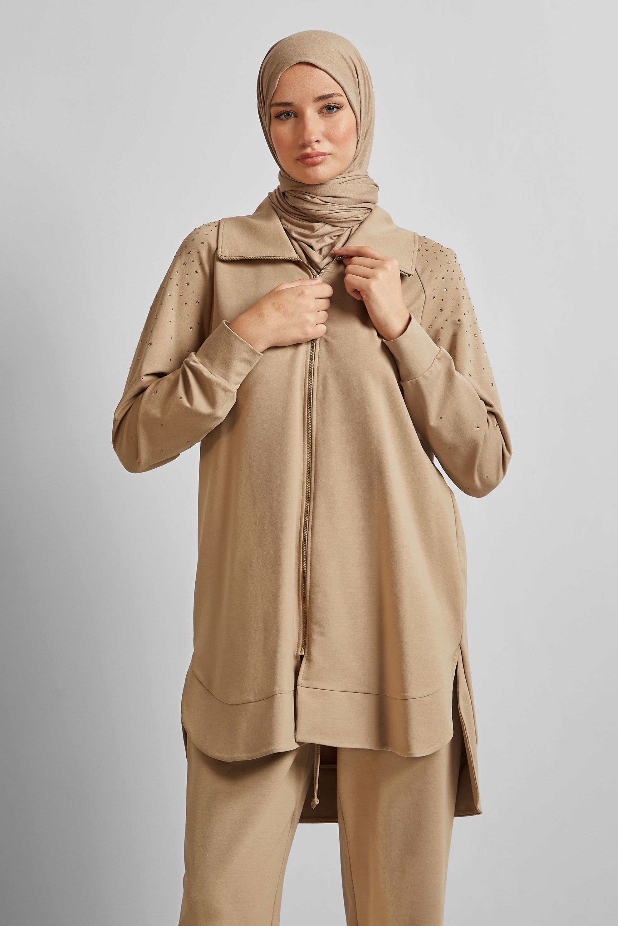 Hijab clothing SAND TRACKSUIT SET WITH PANTS 45467