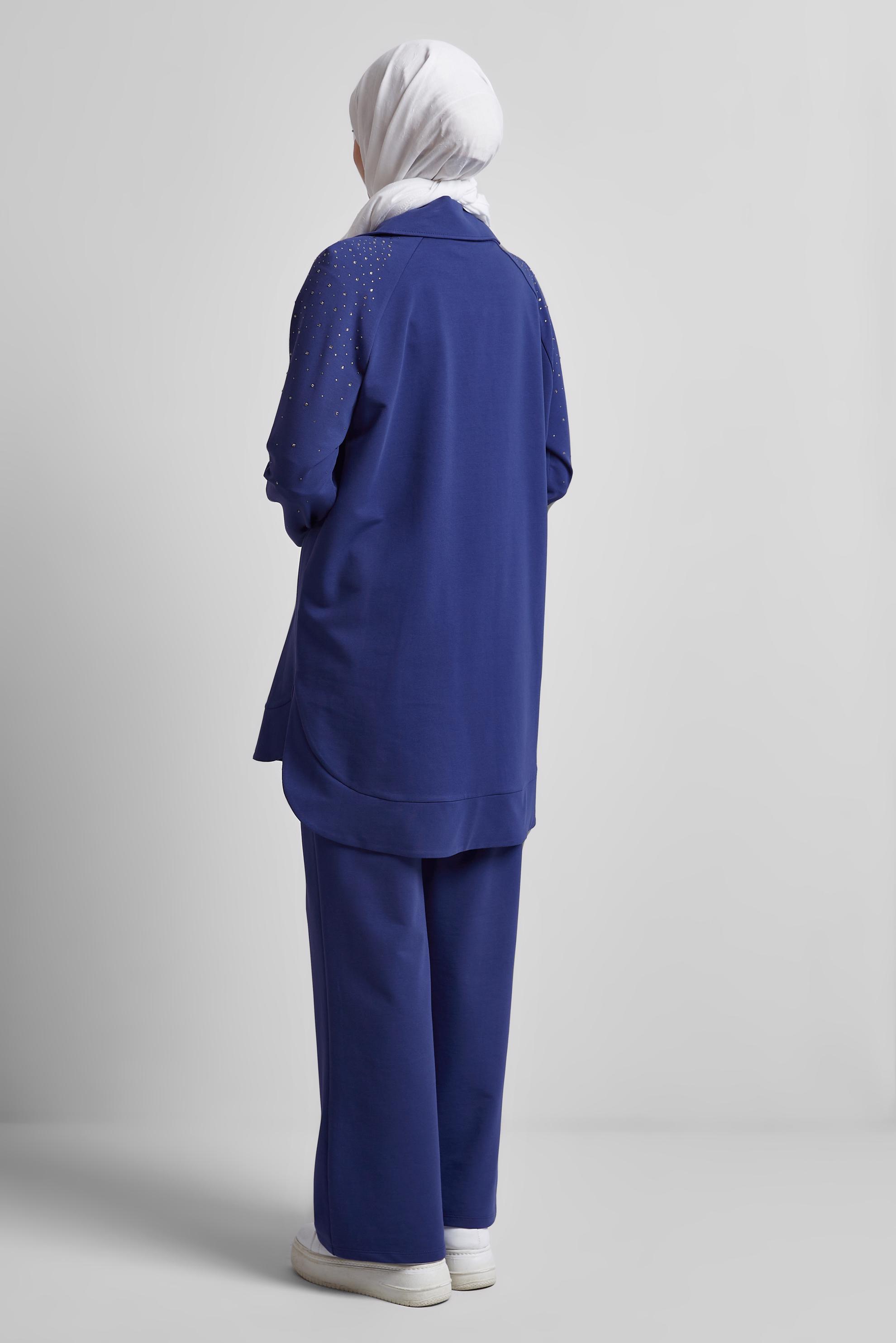 Tesettür giyim LACİVERT PANTOLONLU EŞOFMAN TAKIM 45467