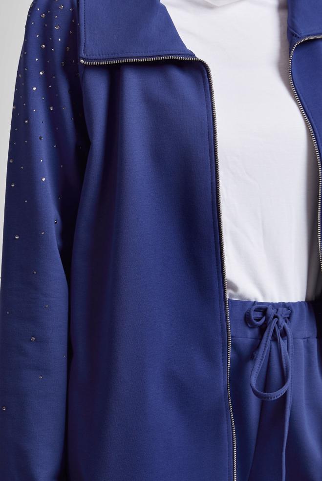 Hijab-Kleidung NAVY BLAU TRAININGSANZUG-SET MIT HOSE 45467 - ALVİNA