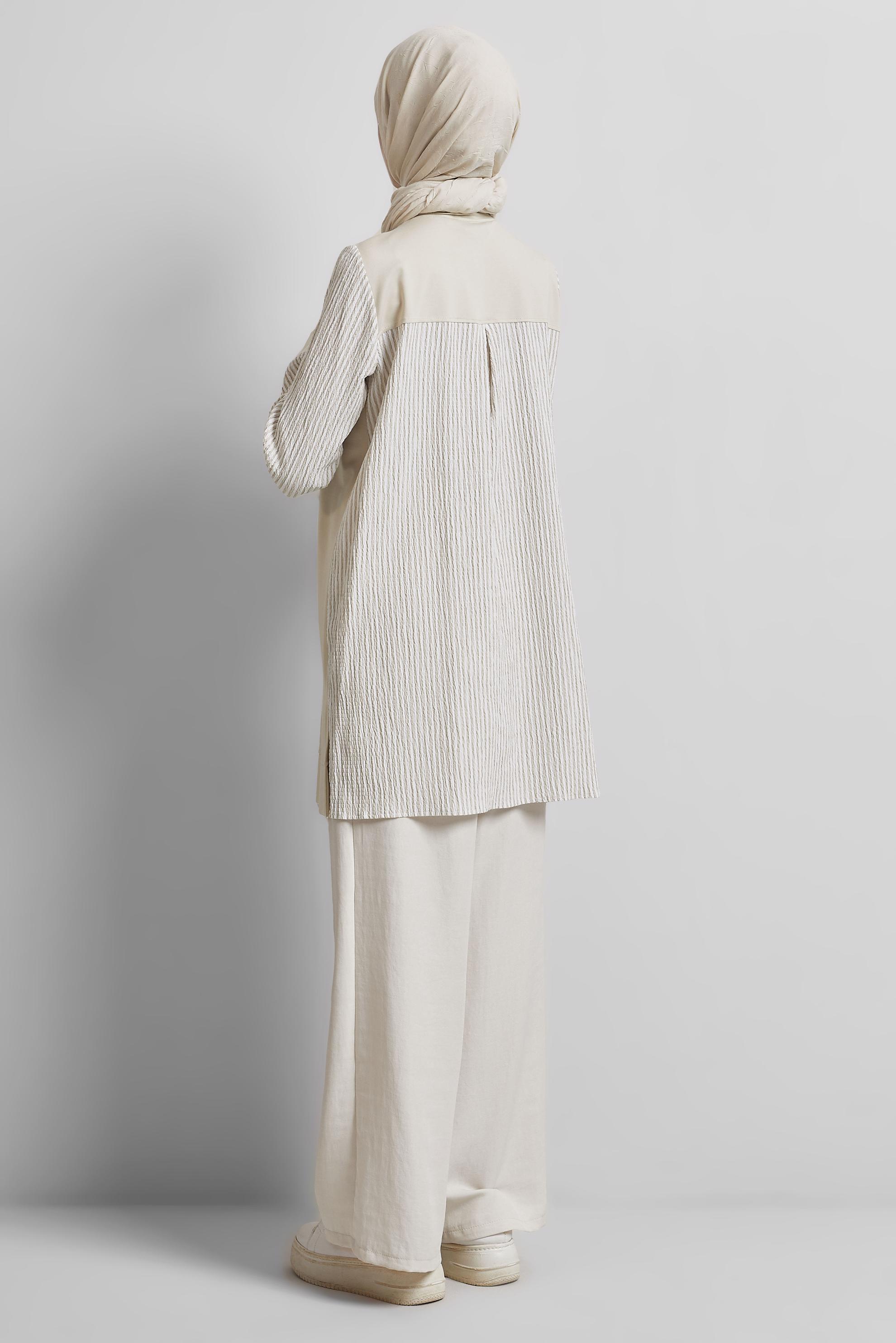 Tesettür giyim KUM BASKILI EŞOFMAN TUNİK 45468