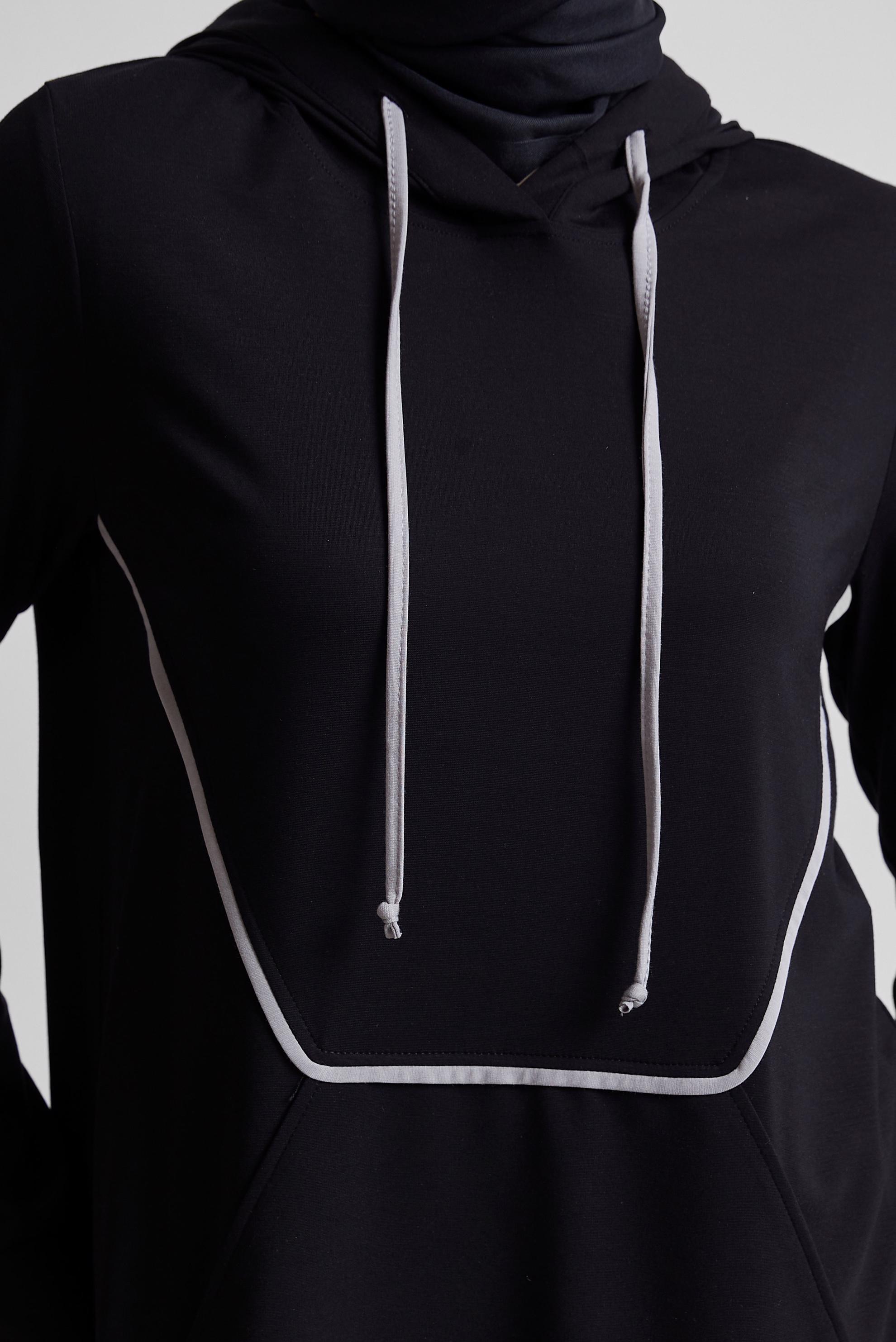 Tesettür giyim SİYAH PANTOLONLU EŞOFMAN TAKIMI 45469