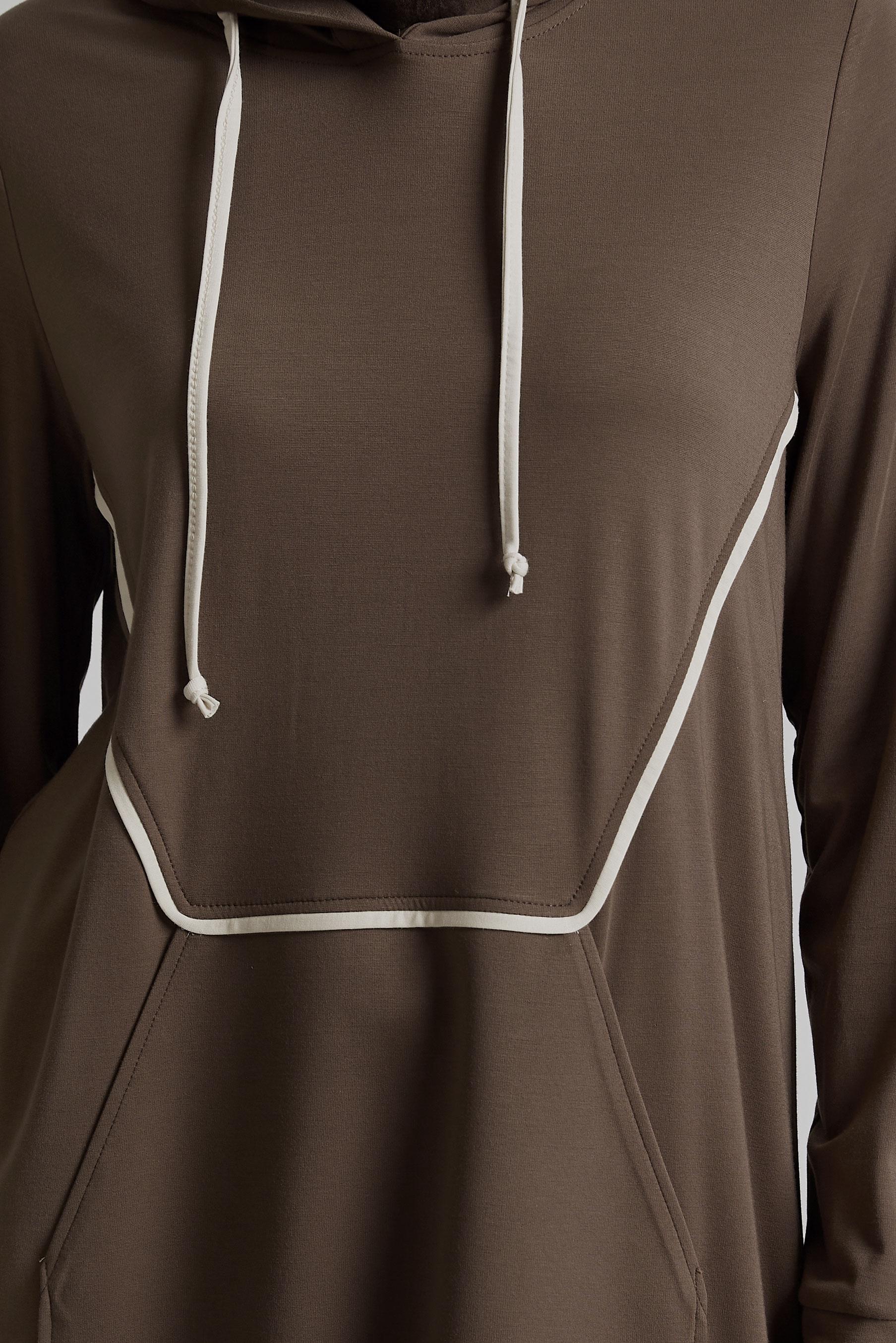 Tesettür giyim KAHVE PANTOLONLU EŞOFMAN TAKIMI 45469