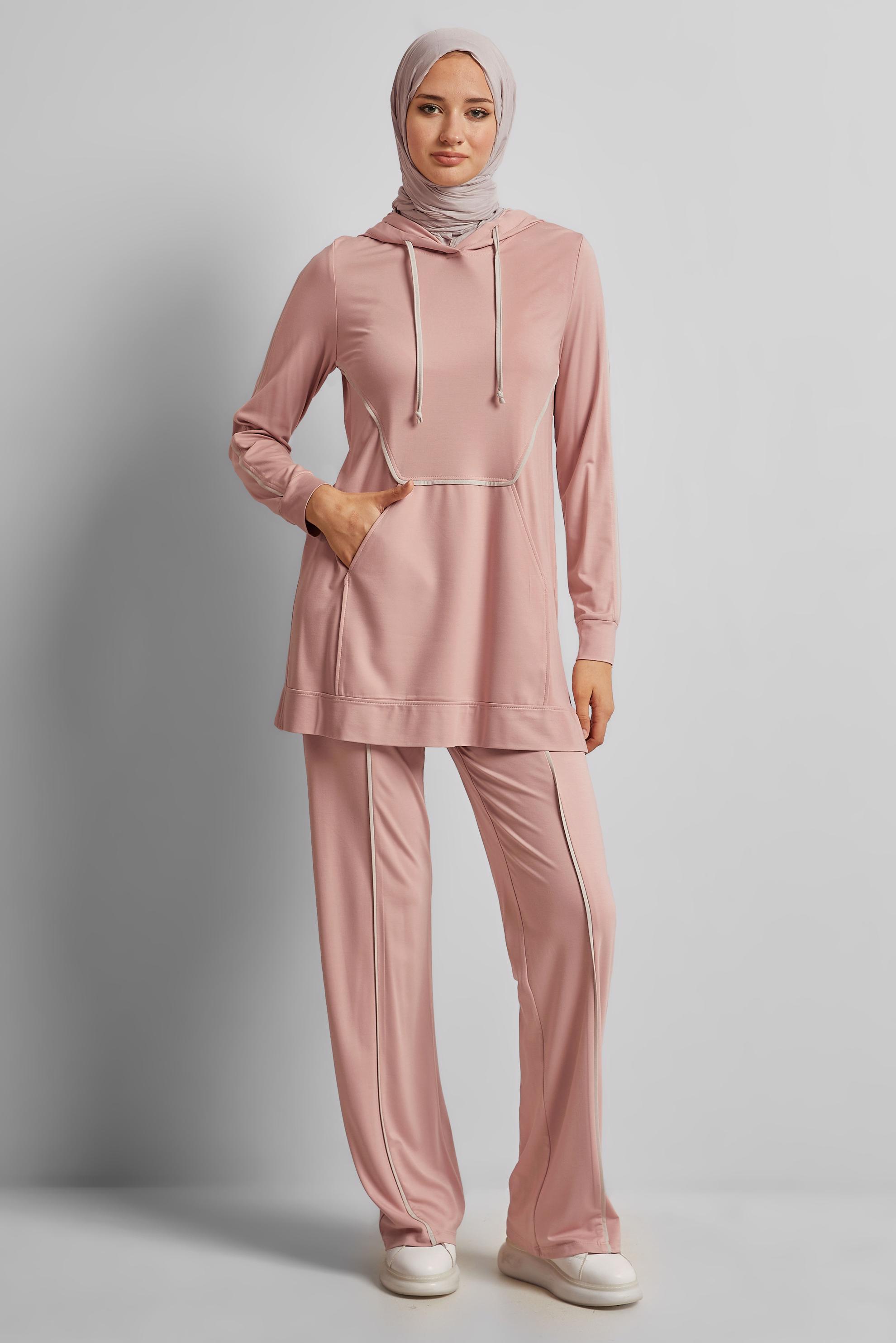 Vêtements hijab POUDRE ENSEMBLE SURVÊTEMENT AVEC PANTALON 45469