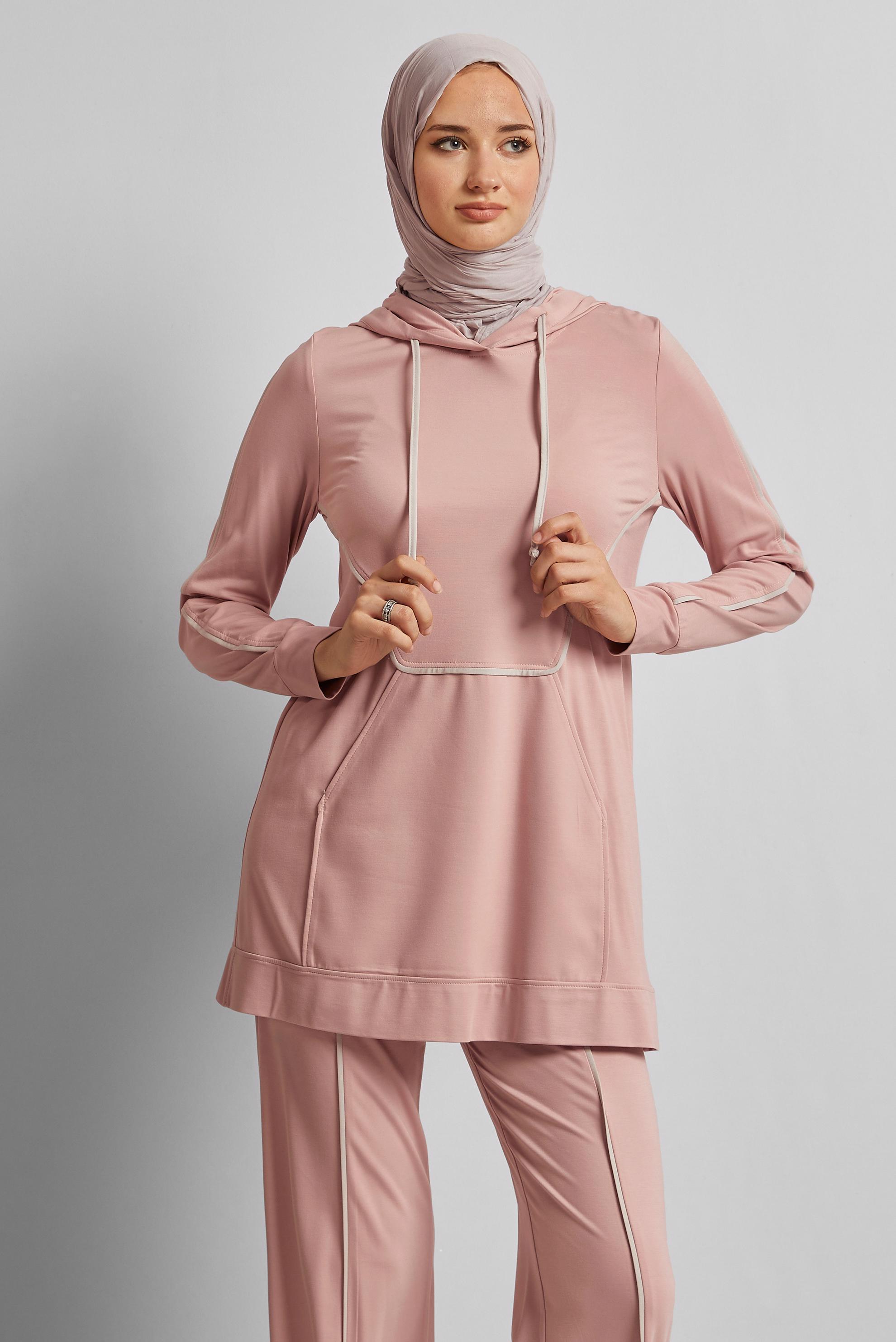 Vêtements hijab POUDRE ENSEMBLE SURVÊTEMENT AVEC PANTALON 45469