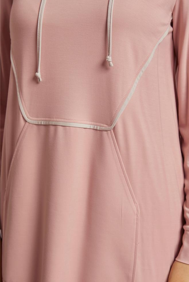 Vêtements hijab POUDRE ENSEMBLE SURVÊTEMENT AVEC PANTALON 45469 - ALVİNA