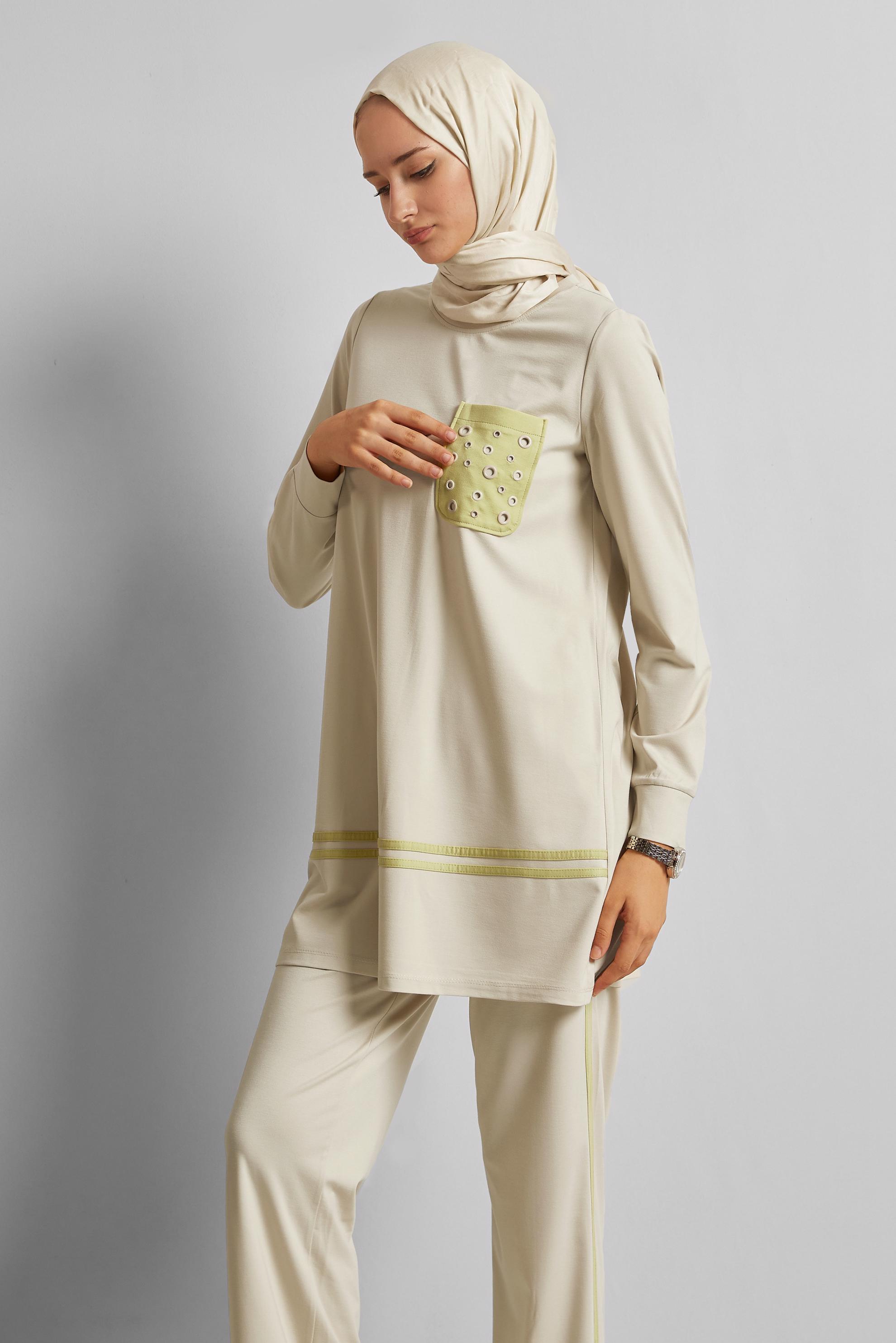 Vêtements hijab SABLE ENSEMBLE SURVÊTEMENT AVEC PANTALON 45479