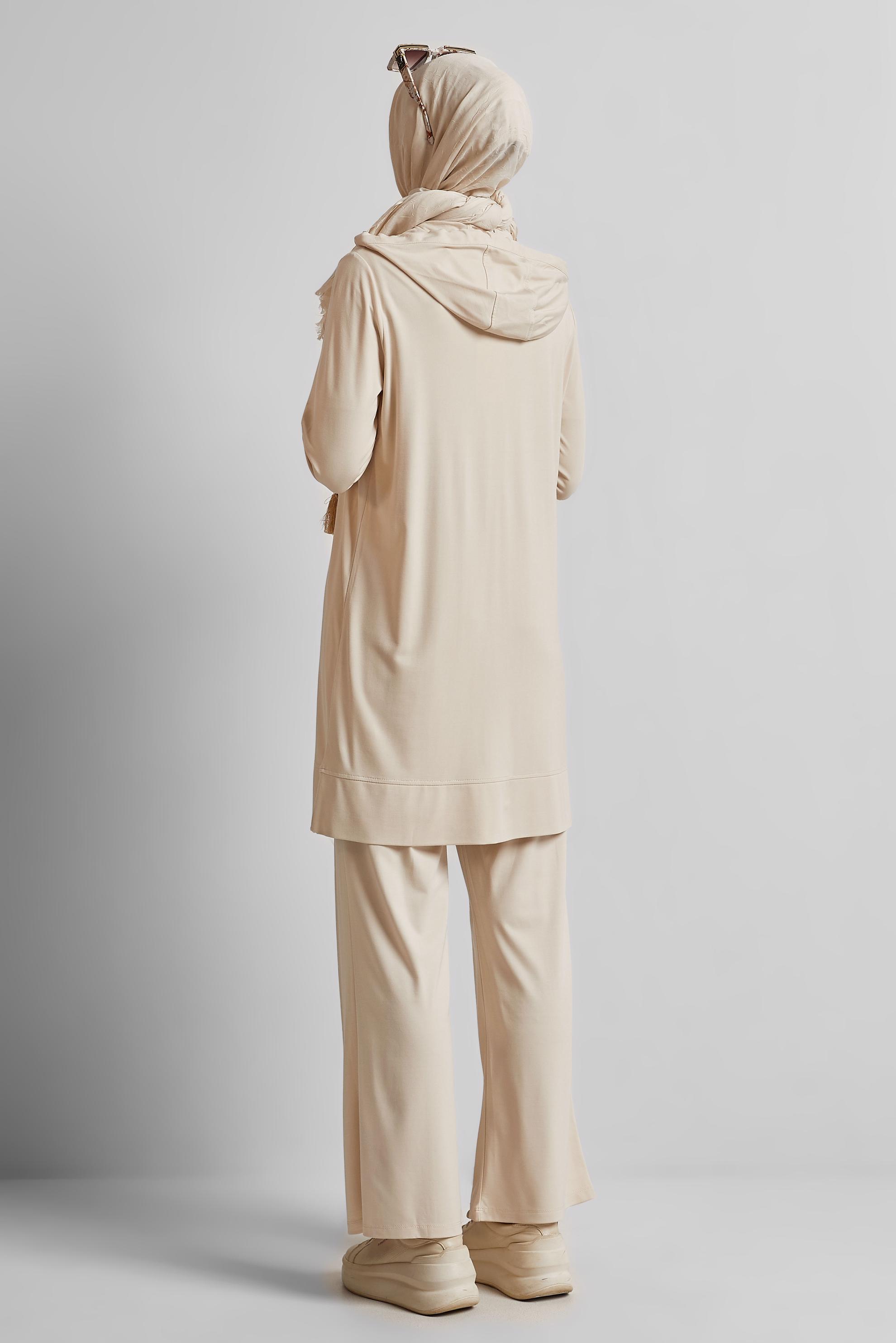 Vêtements hijab ÉCRUE ENSEMBLE DE SURVÊTEMENT À CAPUCHE 45537