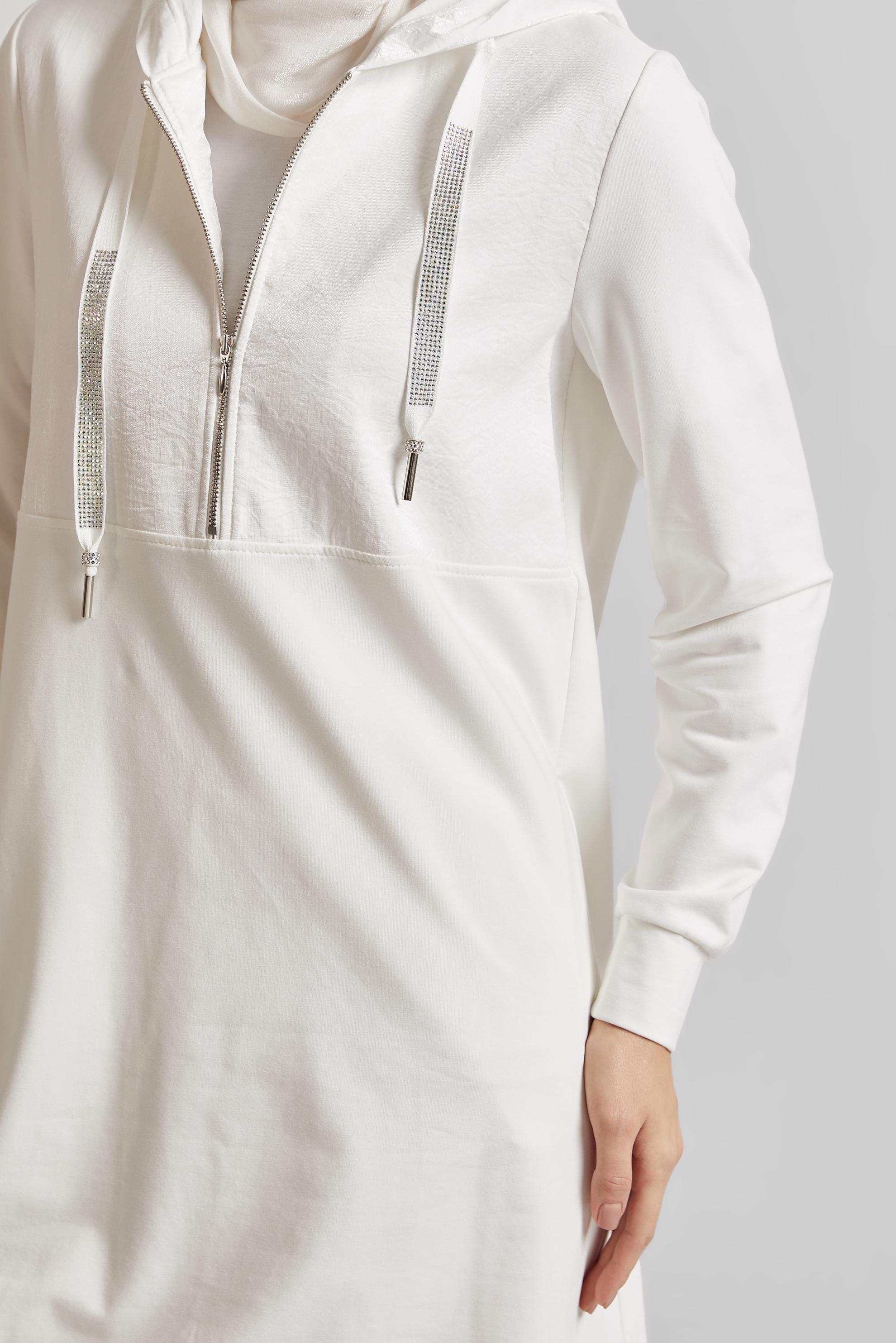 Vêtements hijab BLANC COSTUME PANTALON À CAPUCHE 45543