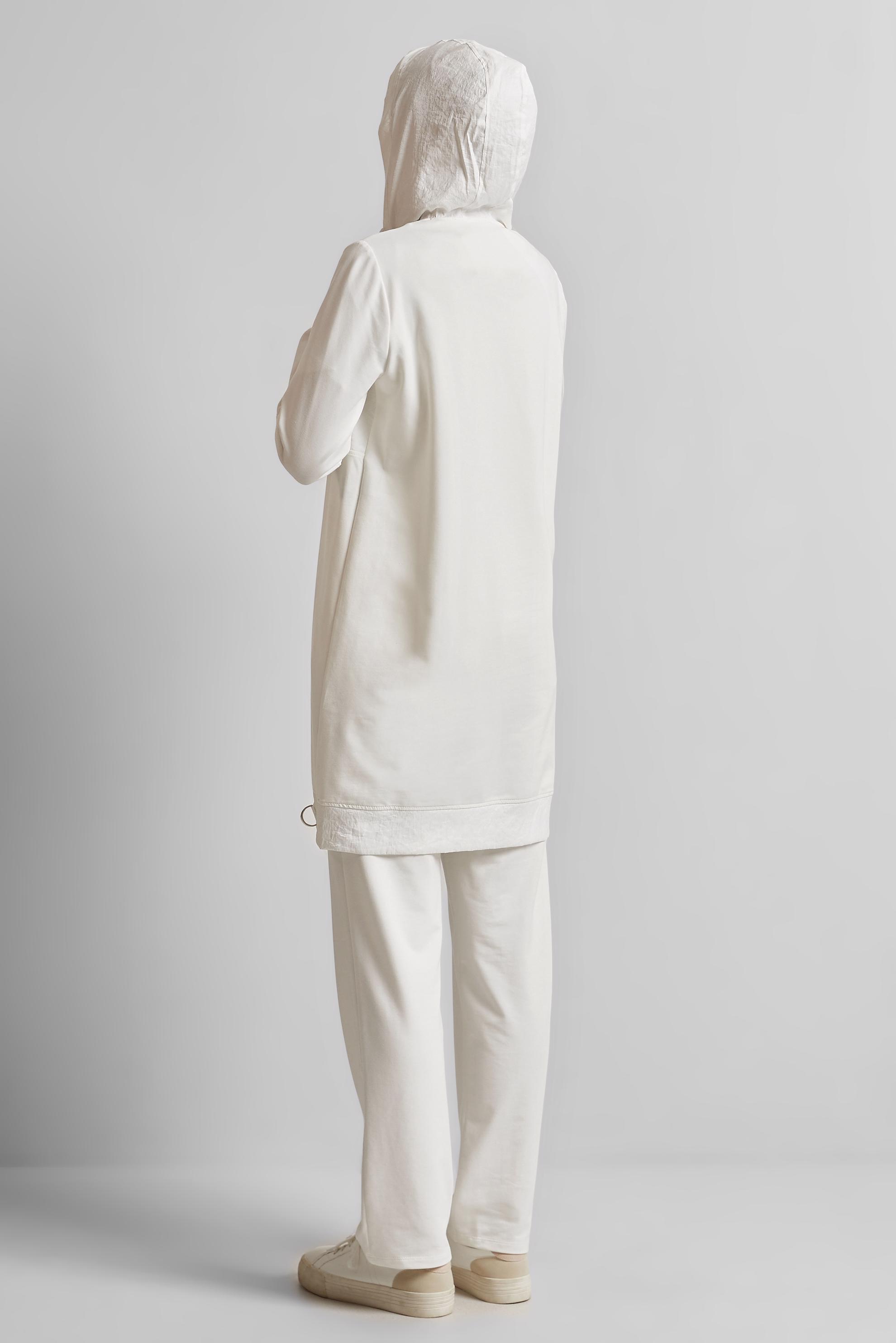 Vêtements hijab BLANC COSTUME PANTALON À CAPUCHE 45543