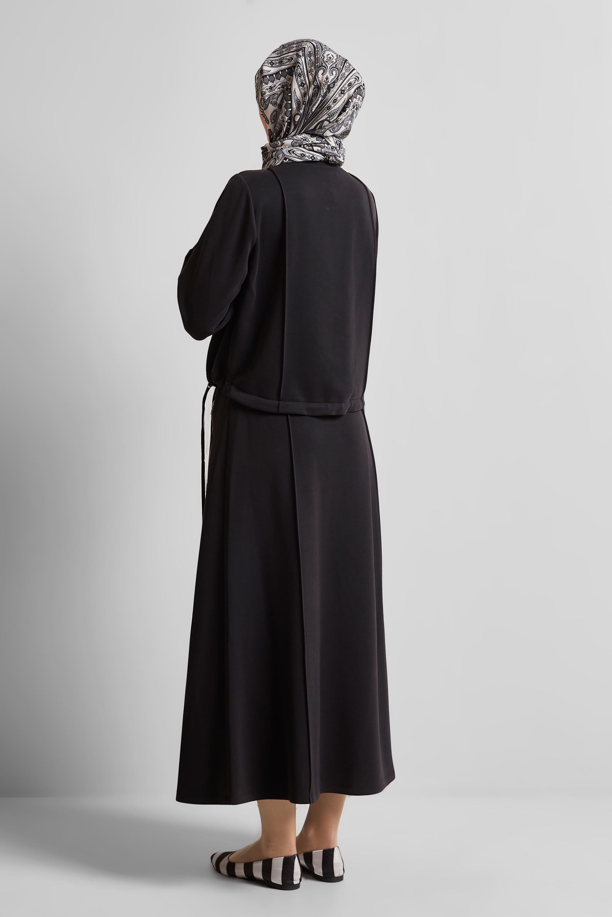 Tesettür giyim SİYAH ETEKLİ EŞOFMAN TAKIMI 45572