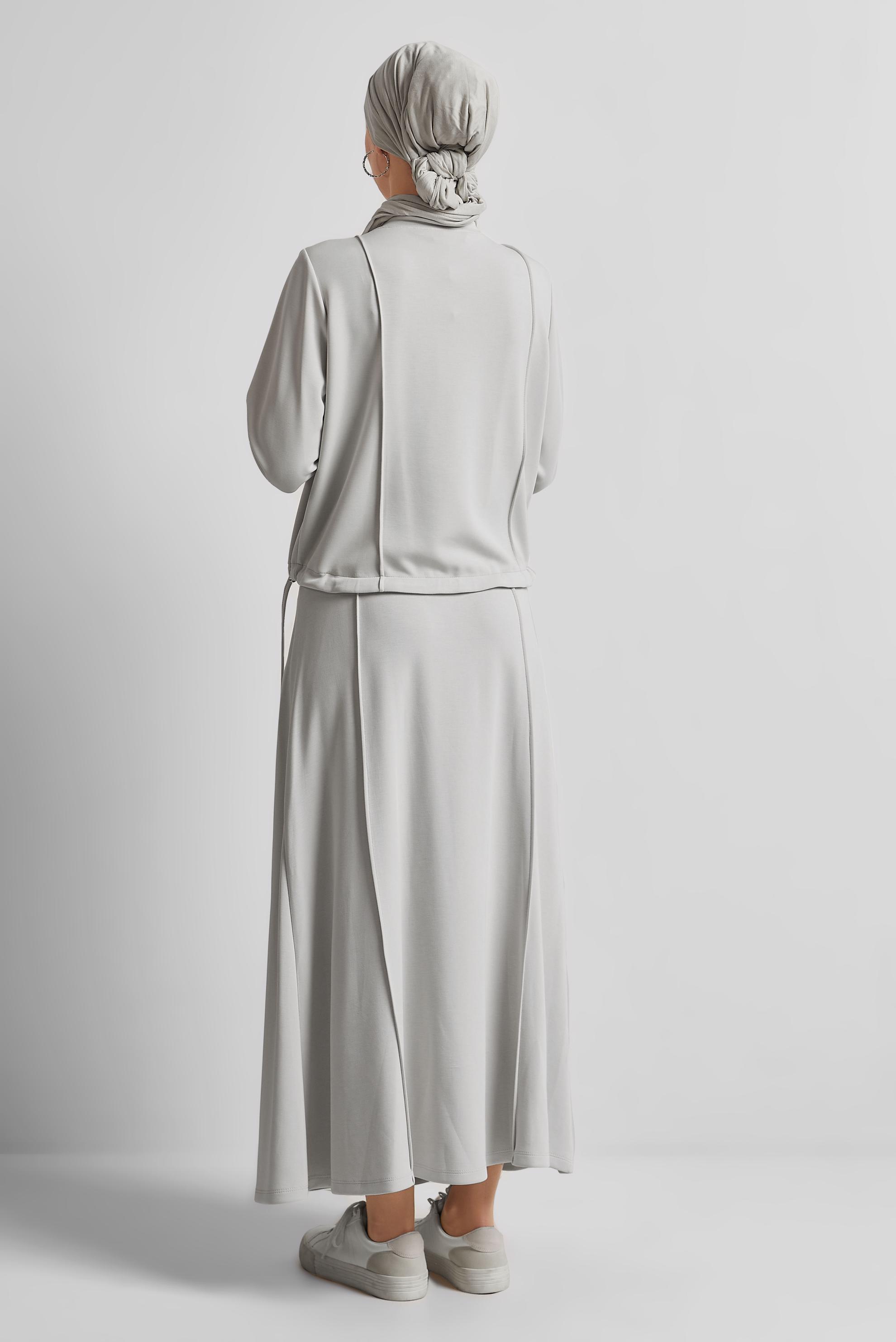 Tesettür giyim BEJ ETEKLİ EŞOFMAN TAKIMI 45572