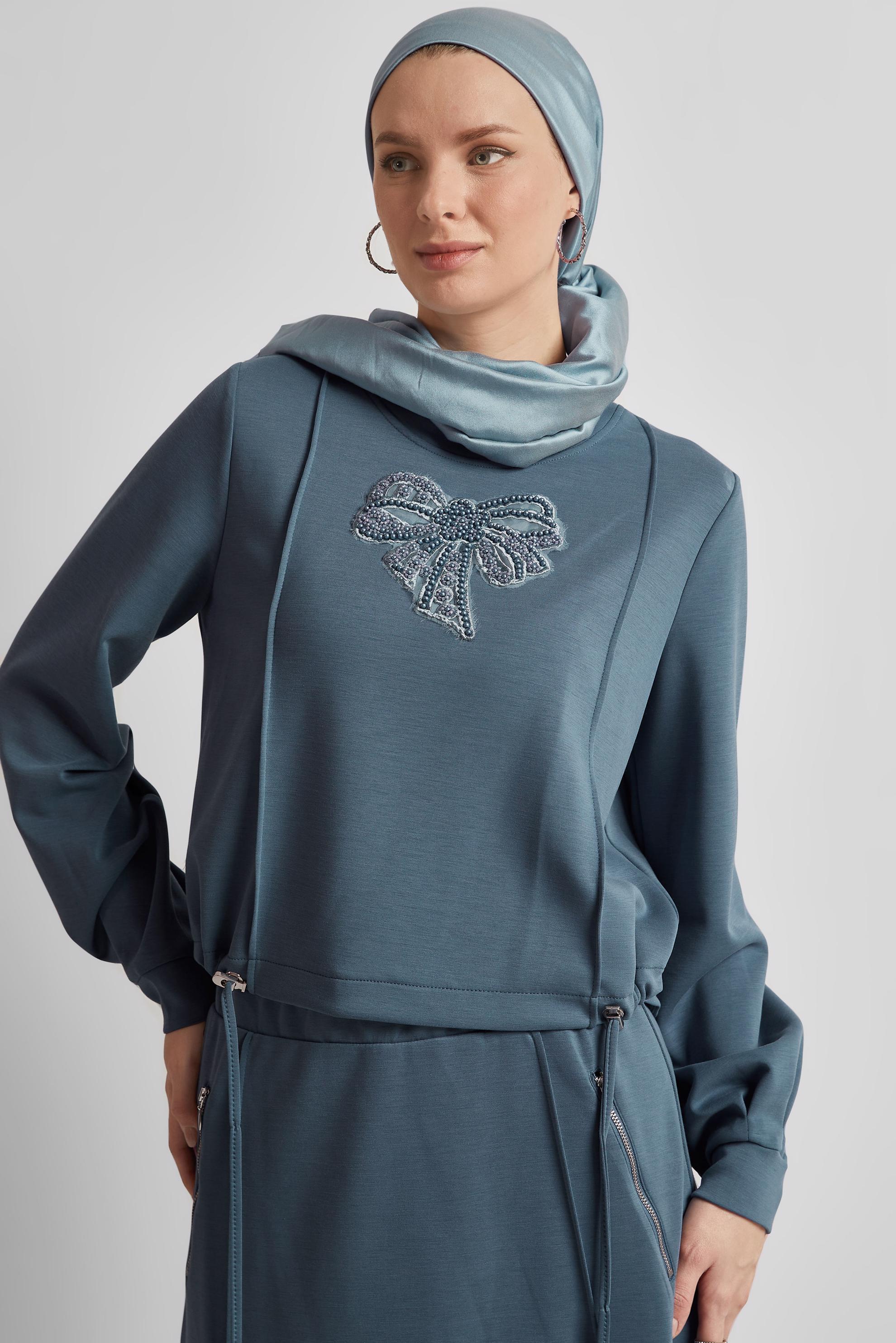 Tesettür giyim LACİVERT ETEKLİ EŞOFMAN TAKIMI 45572