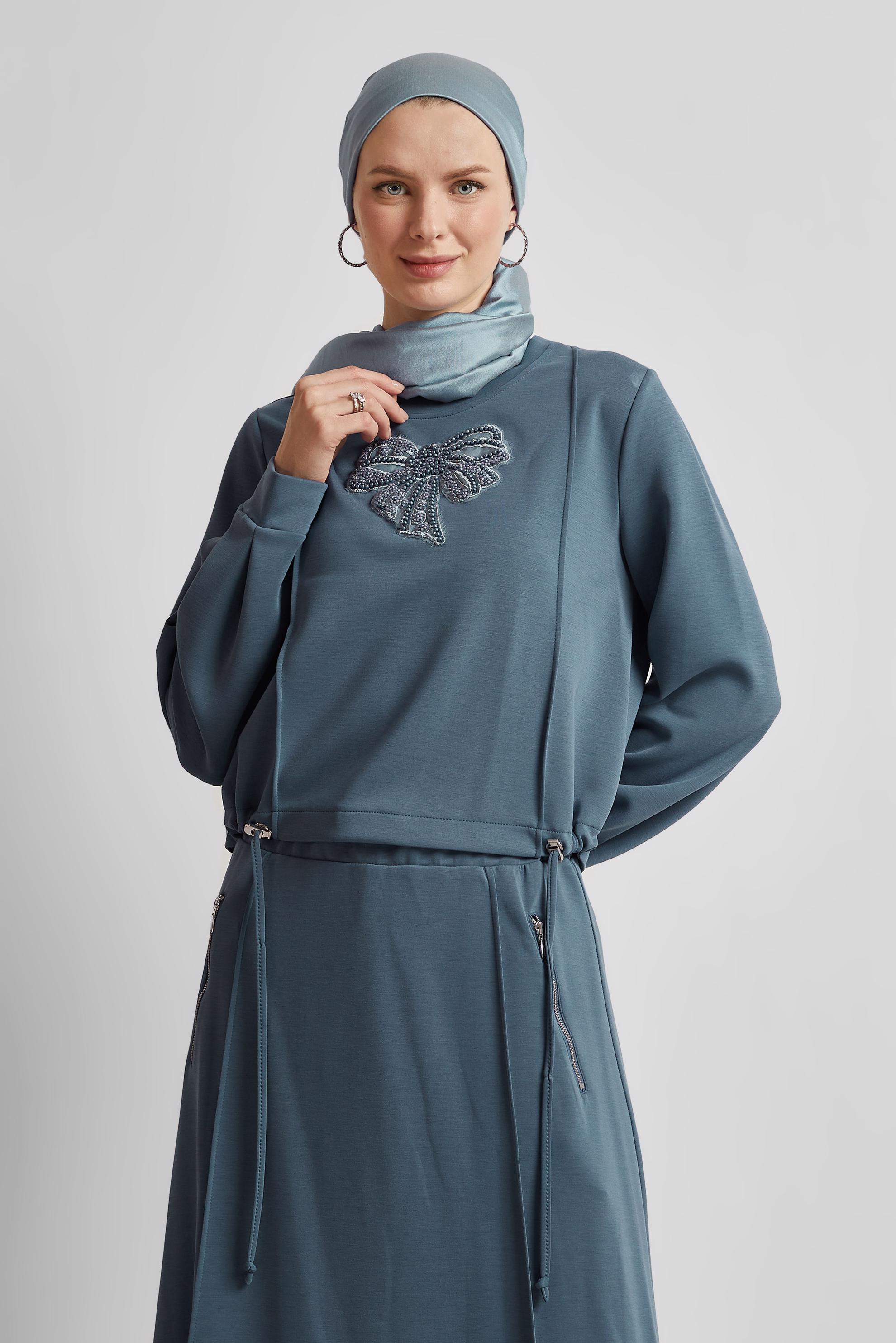 Tesettür giyim LACİVERT ETEKLİ EŞOFMAN TAKIMI 45572