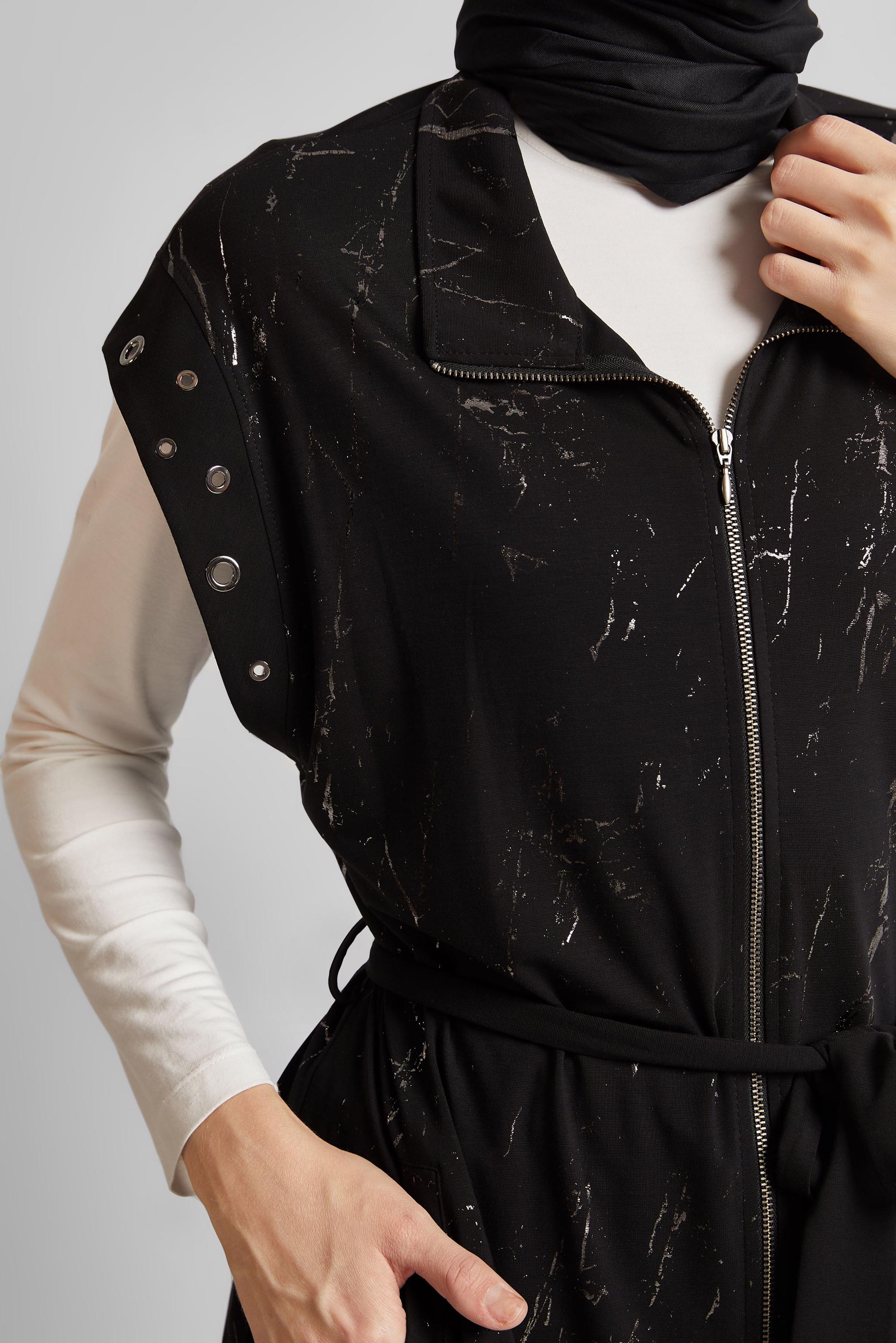 Vêtements hijab NOIR ENSEMBLE DE SURVÊTEMENT CEINTURÉ 45573