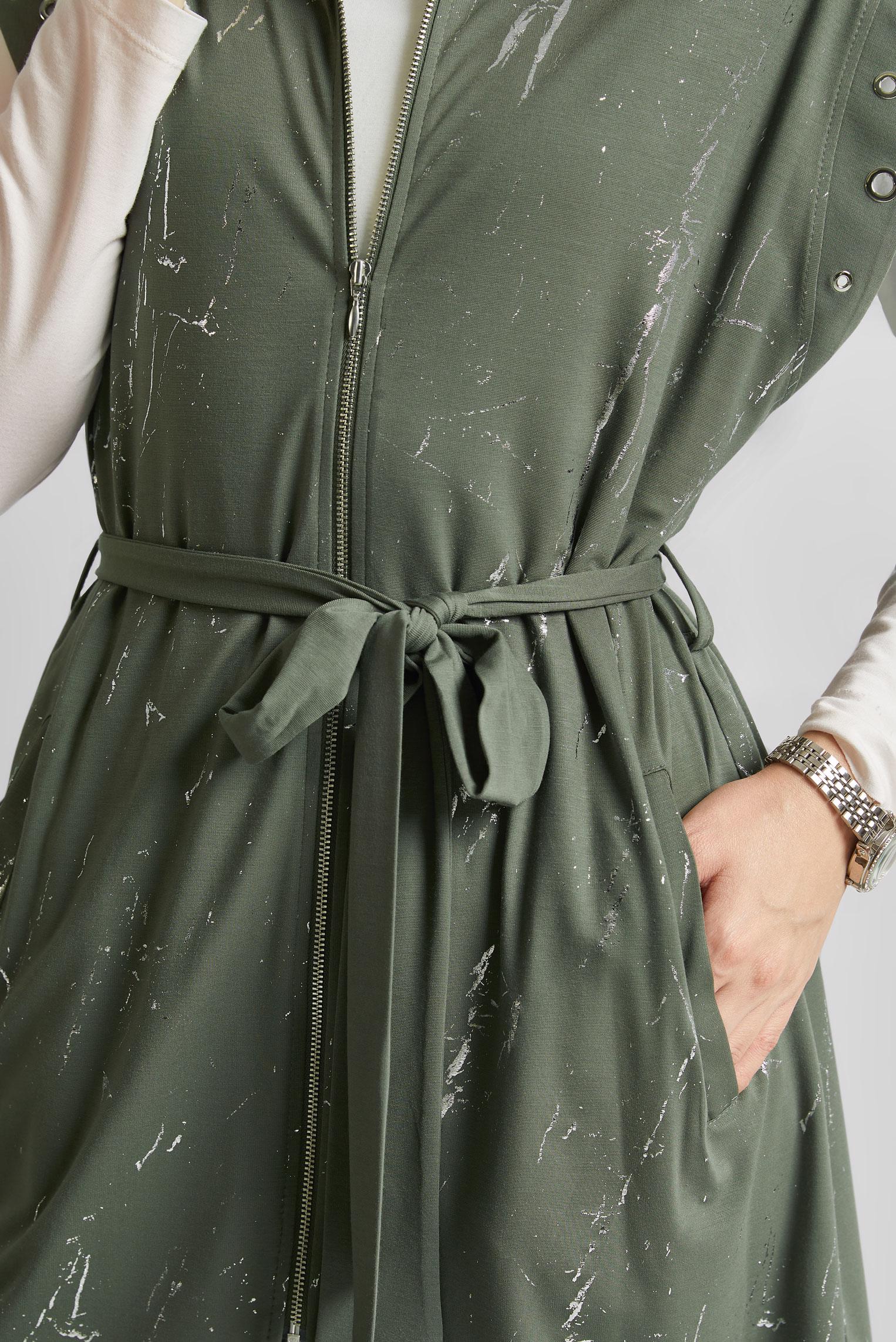 Vêtements hijab KAKI ENSEMBLE DE SURVÊTEMENT CEINTURÉ 45573