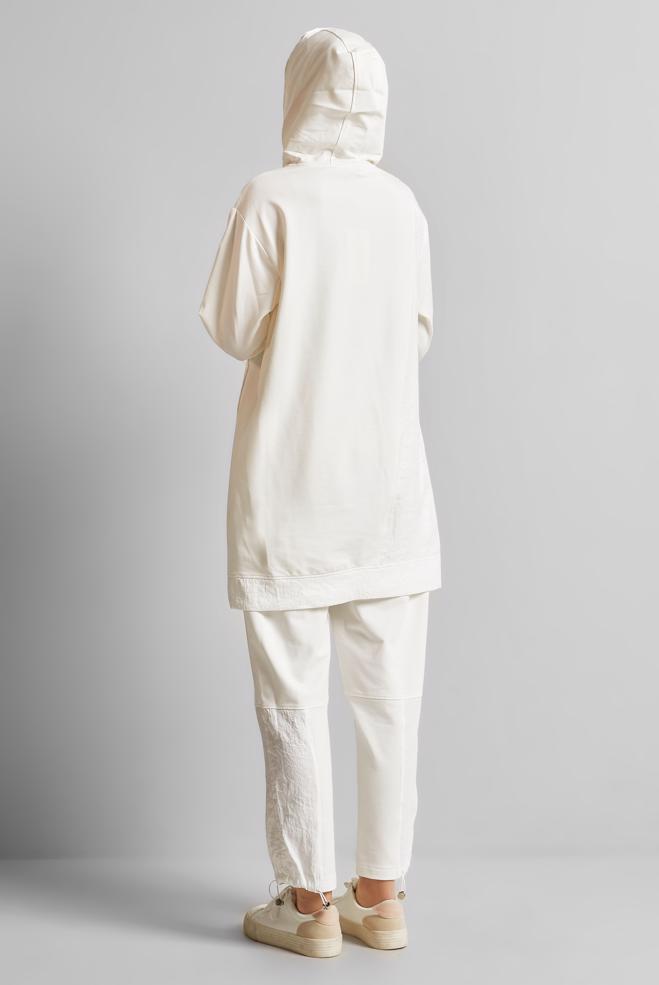 Hijab-Kleidung WEISS TRAININGSANZUG-SET MIT KAPUZE 45574 - ALVİNA