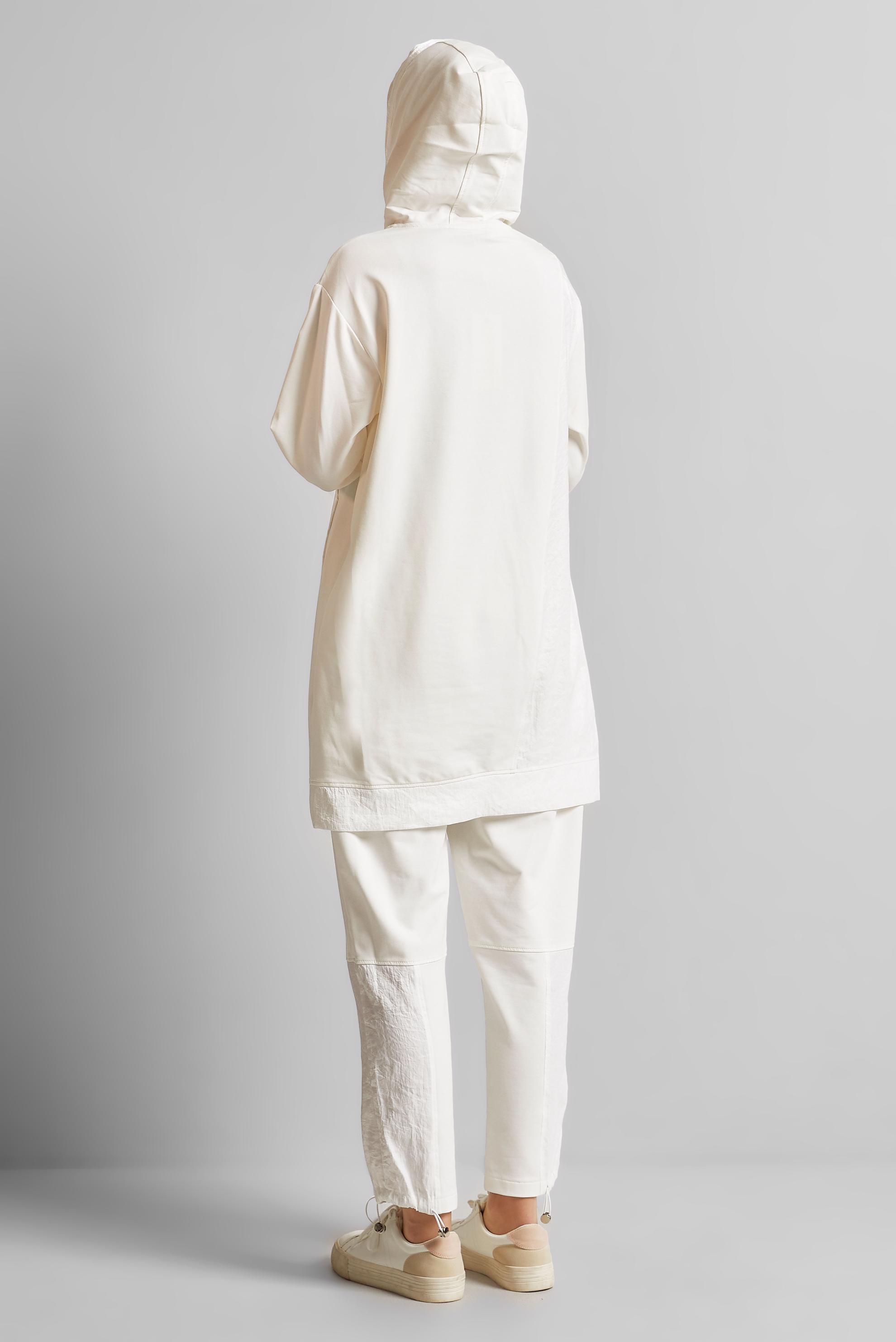 Tesettür giyim BEYAZ KAPÜŞONLU PANTOLONLU EŞOFMAN TAKIM 45574