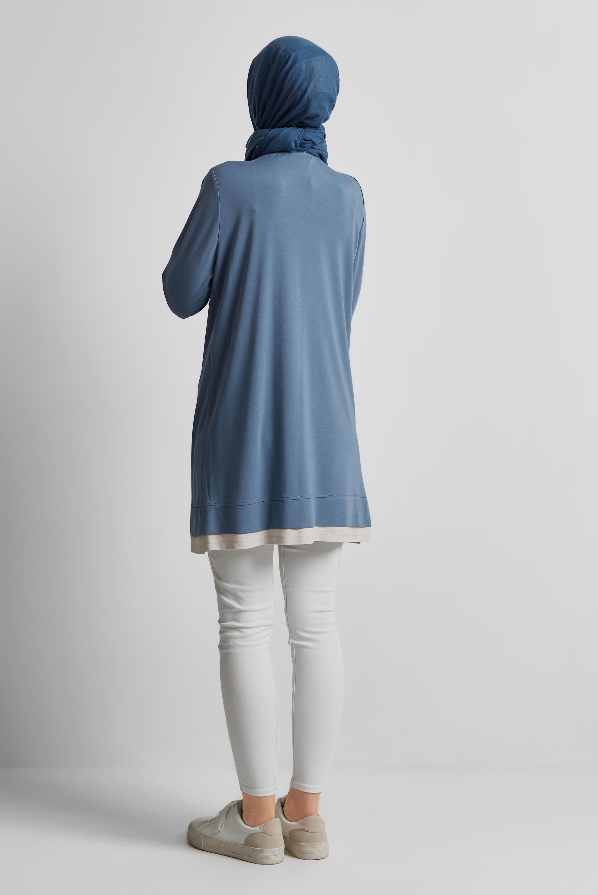 Tesettür giyim LACİVERT CEPLİ EŞOFMAN TUNİK 45629