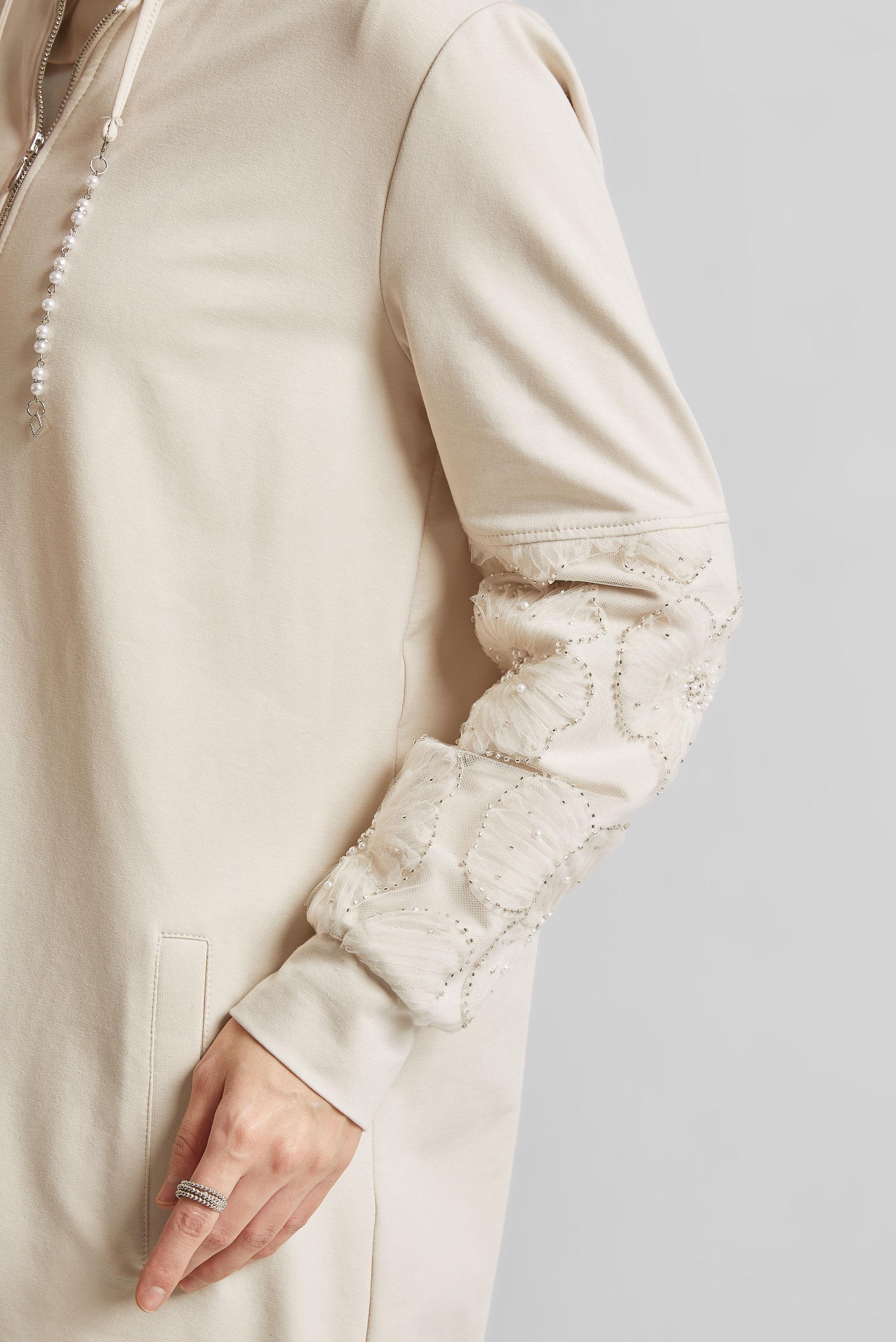 Vêtements hijab BEIGE ENSEMBLE SURVÊTEMENT ZIPPÉ 45631