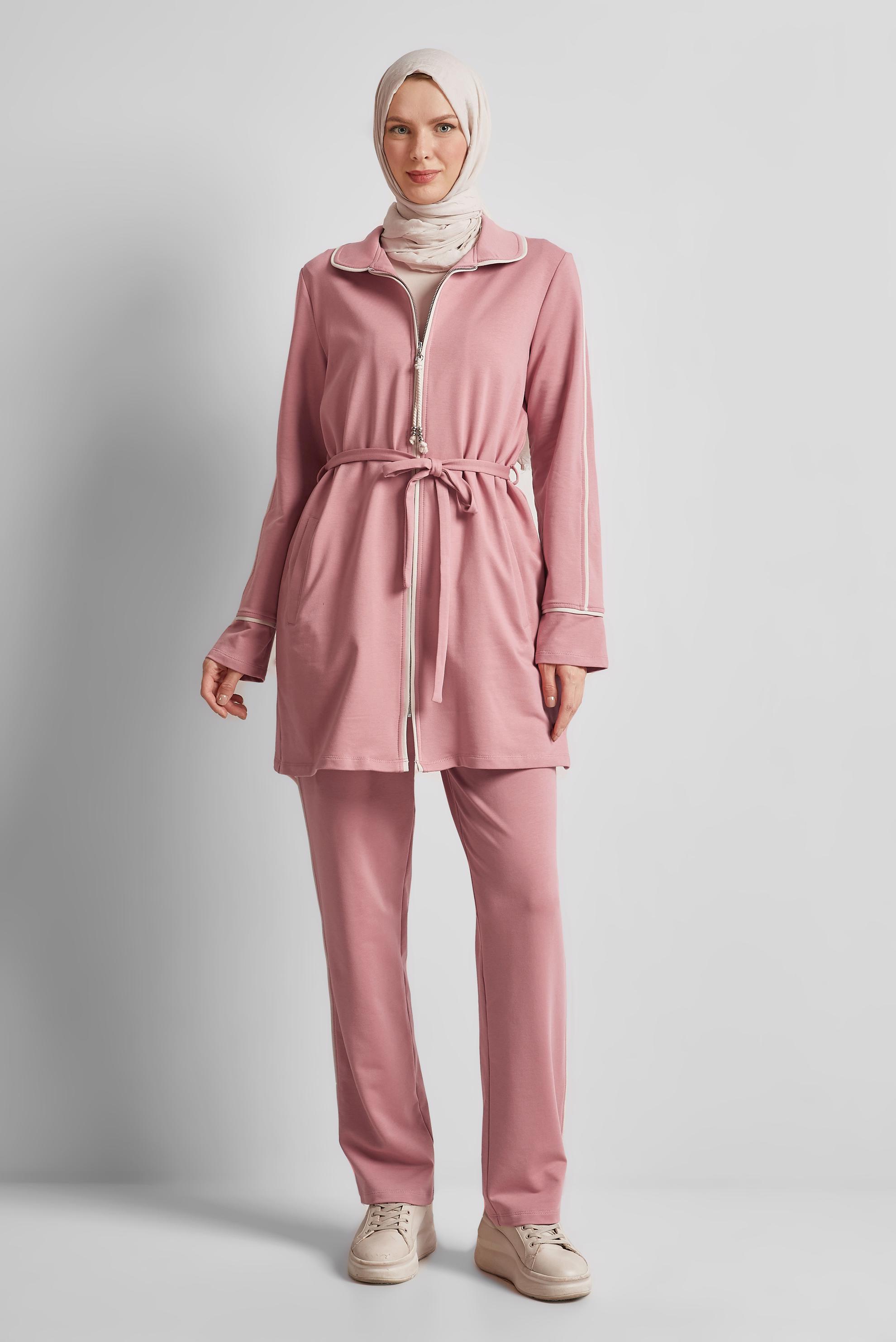 Vêtements hijab ROSE ENSEMBLE DE SURVÊTEMENT CEINTURÉ 45632