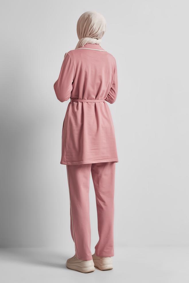 Vêtements hijab ROSE ENSEMBLE DE SURVÊTEMENT CEINTURÉ 45632 - ALVİNA