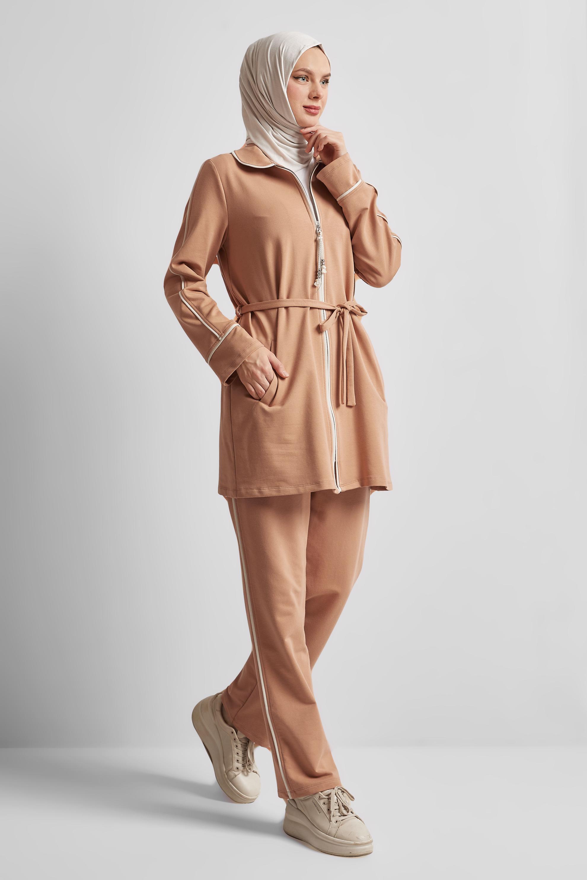 Vêtements hijab ROSE ENSEMBLE DE SURVÊTEMENT CEINTURÉ 45632