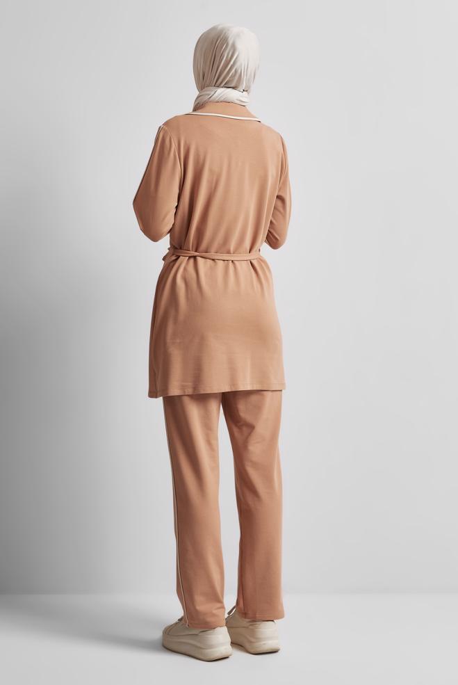 Vêtements hijab ROSE ENSEMBLE DE SURVÊTEMENT CEINTURÉ 45632 - ALVİNA