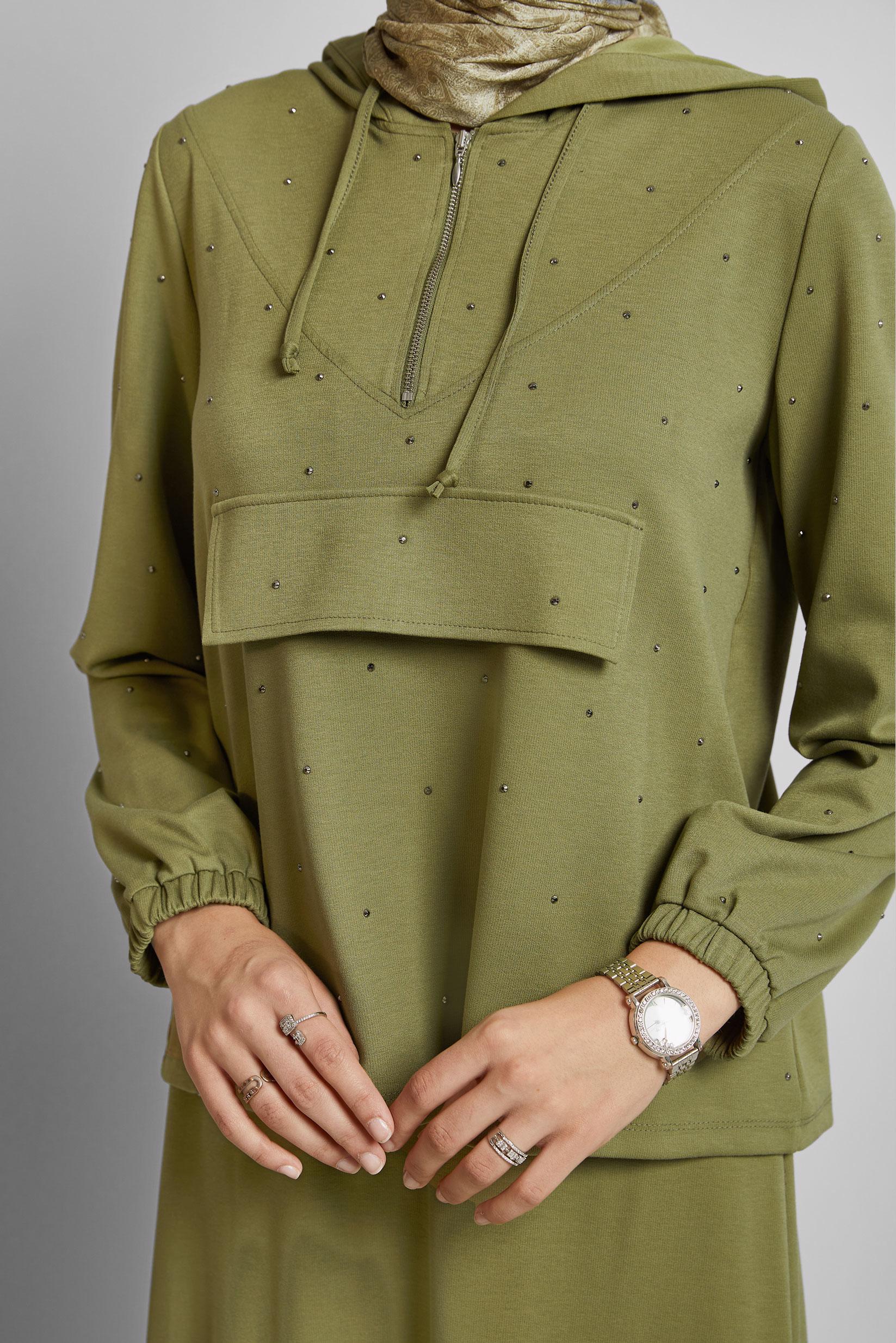 Vêtements hijab VERT ENSEMBLE JUPE DE SURVÊTEMENT 45633