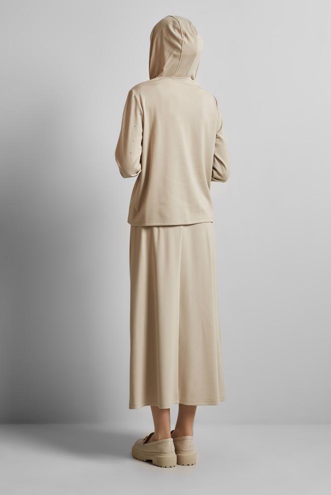 Vêtements hijab BEIGE ENSEMBLE JUPE DE SURVÊTEMENT 45633 - ALVİNA