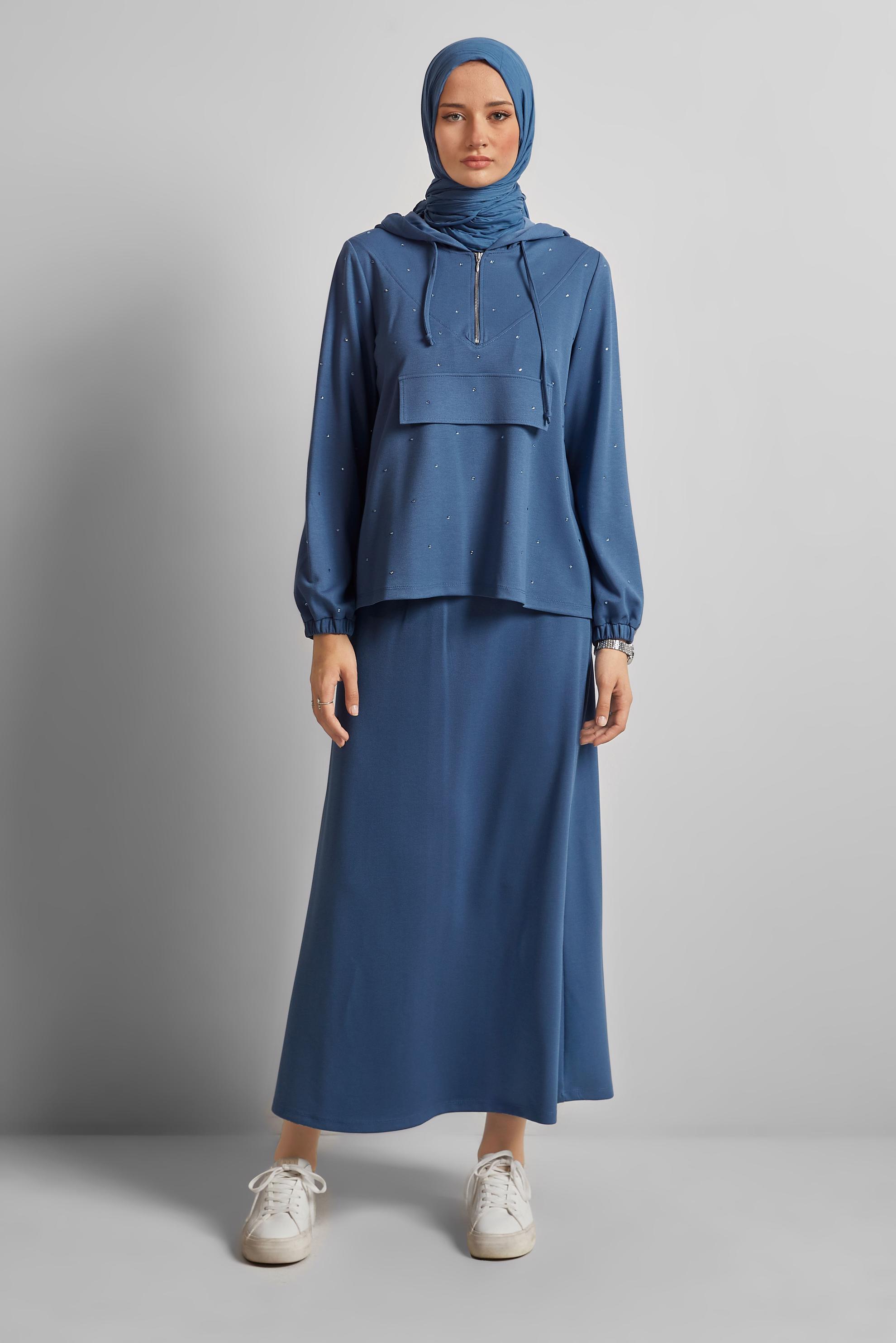 Vêtements hijab BLEU MARINE ENSEMBLE JUPE DE SURVÊTEMENT 45633