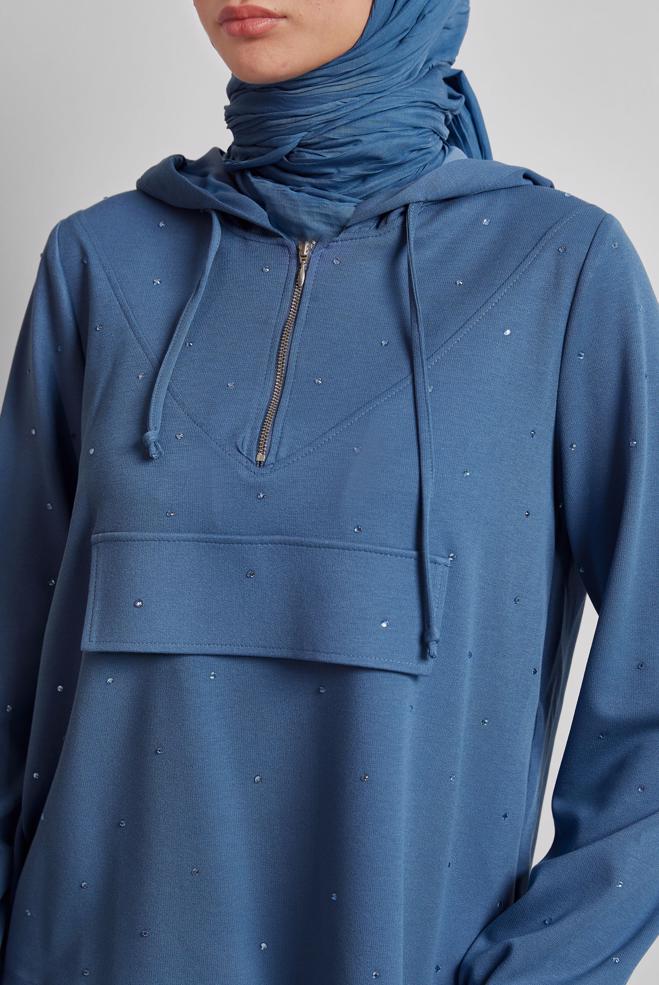 Vêtements hijab BLEU MARINE ENSEMBLE JUPE DE SURVÊTEMENT 45633 - ALVİNA