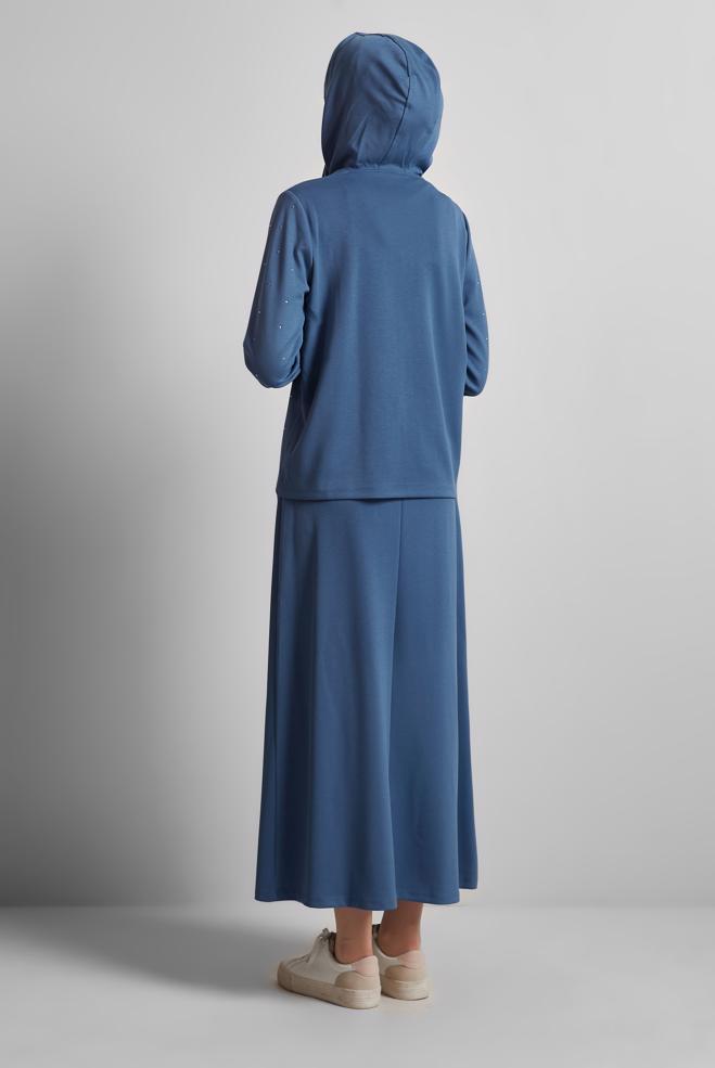 Vêtements hijab BLEU MARINE ENSEMBLE JUPE DE SURVÊTEMENT 45633 - ALVİNA