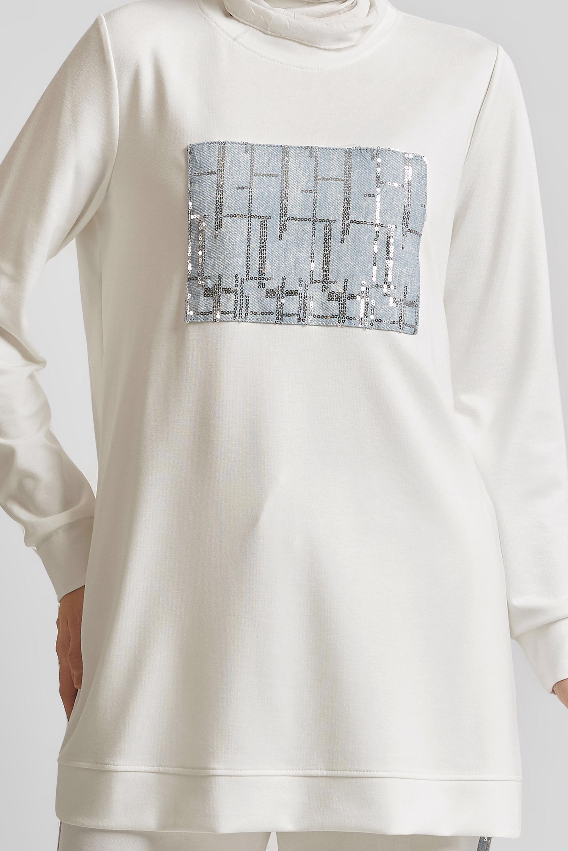 Tesettür giyim BEYAZ PANTOLONLU EŞOFMAN TAKIM 45663