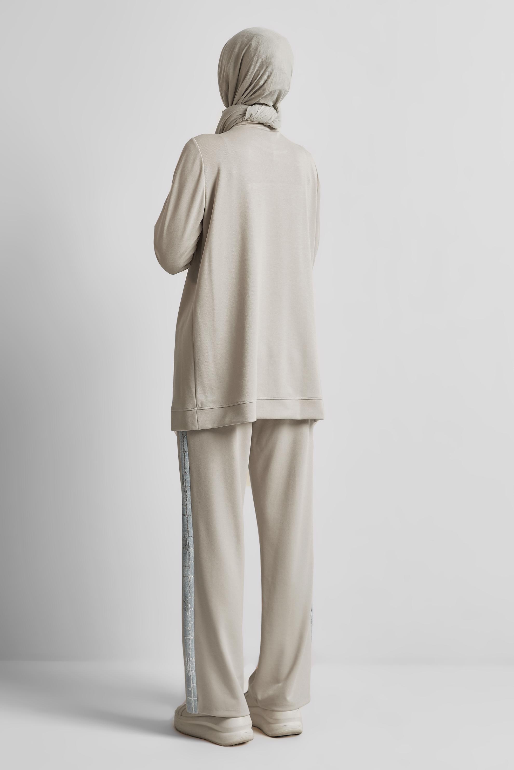 Tesettür giyim BEJ PANTOLONLU EŞOFMAN TAKIM 45663