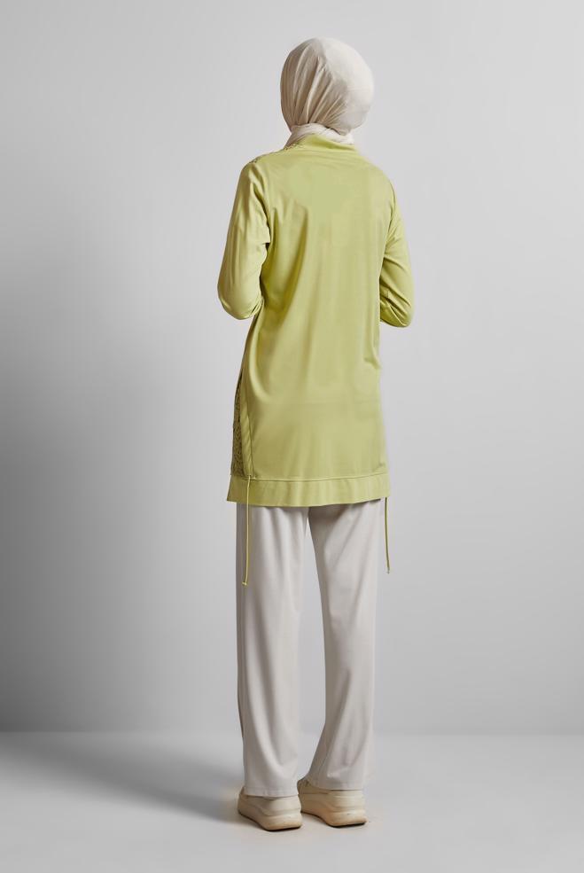 Hijab-Kleidung GELB TRAININGSANZUG TUNIKA 45667 - ALVİNA