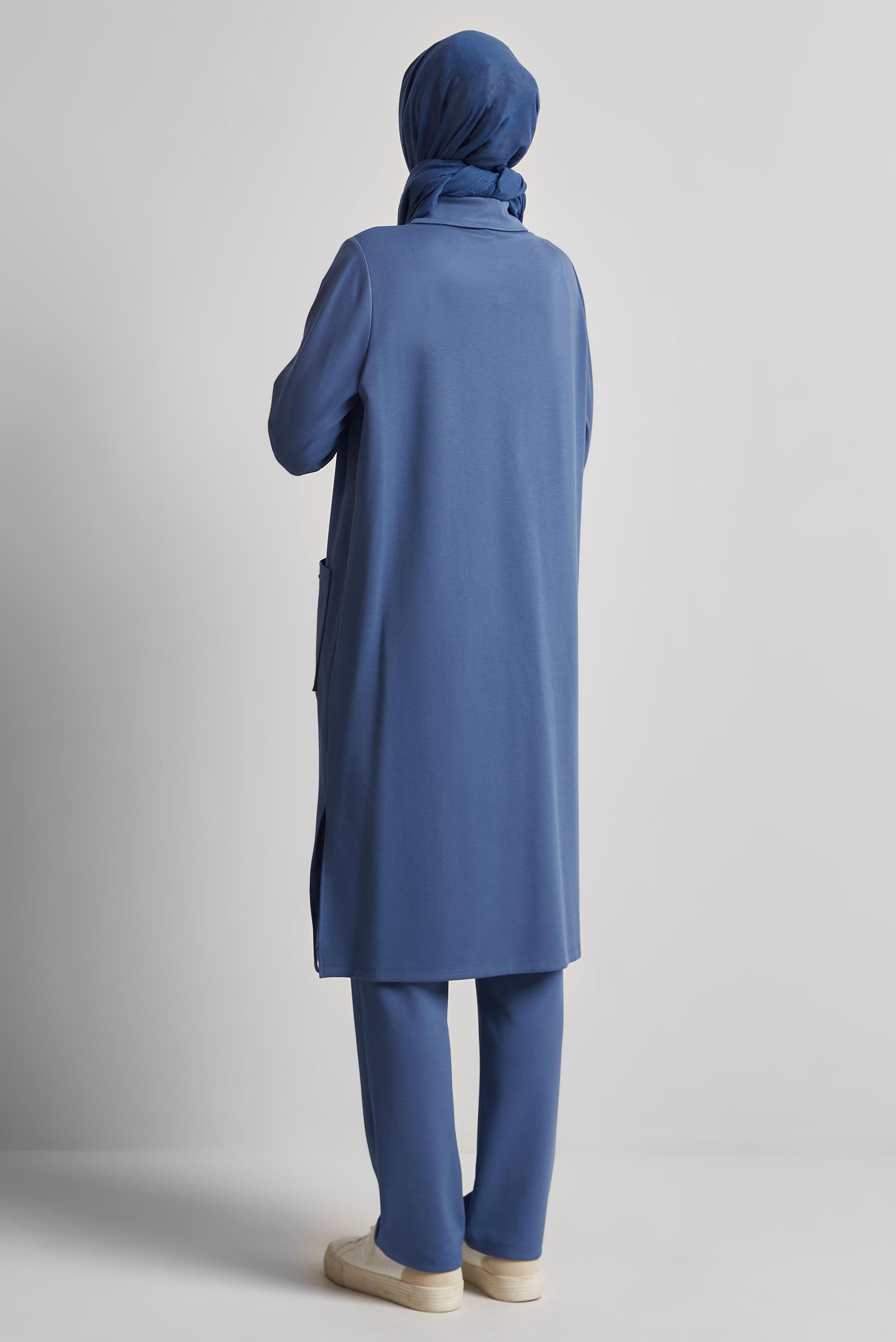 Tesettür giyim LACİVERT PANTOLONLU EŞOFMAN TAKIM 45670