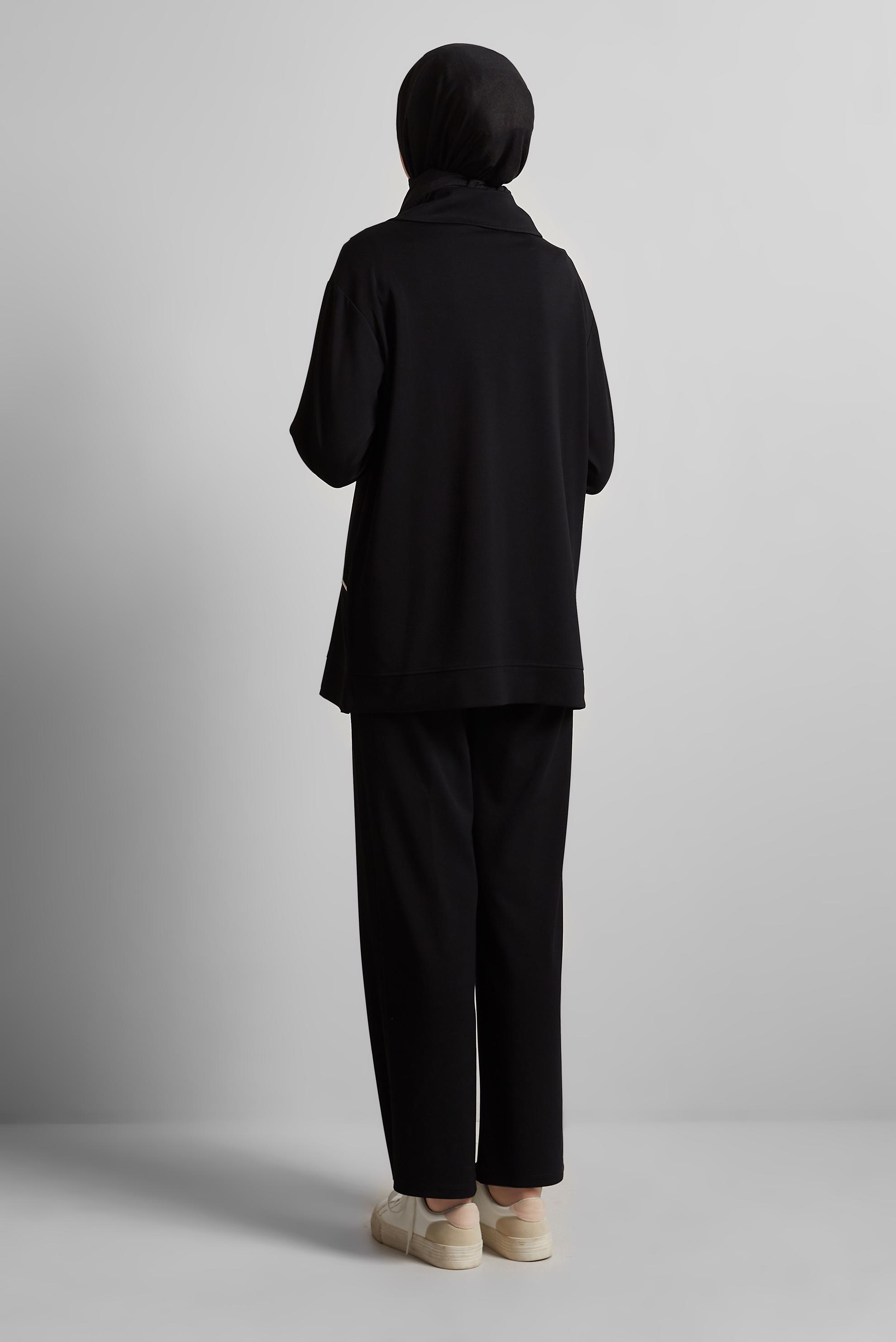 Tesettür giyim SİYAH PANTOLONLU EŞOFMAN TAKIM 45671