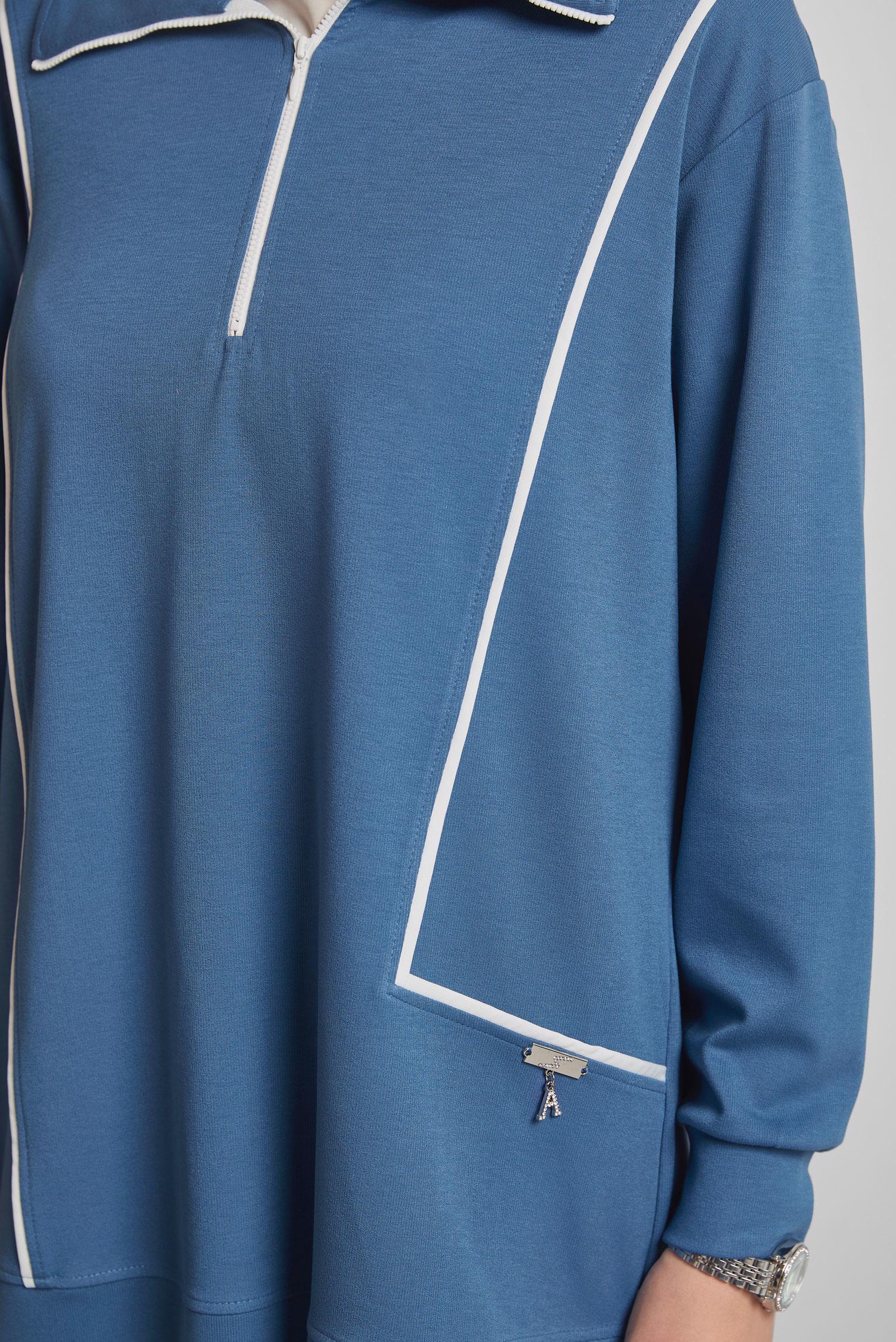 Tesettür giyim LACİVERT PANTOLONLU EŞOFMAN TAKIM 45671