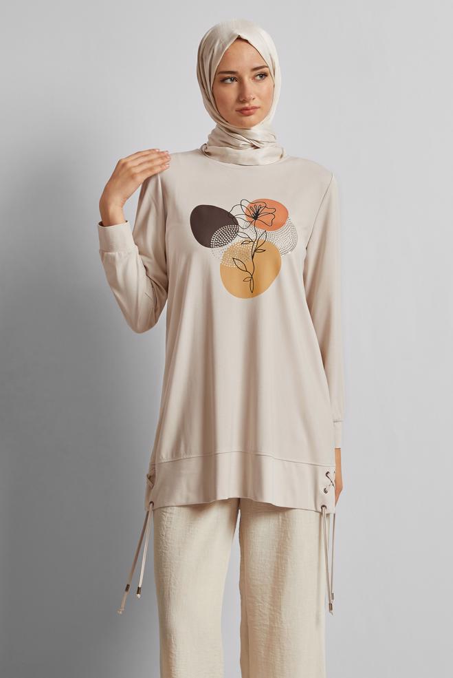 Vêtements hijab ÉCRUE 45692 BELLA 414 EŞOF.TUNİK 38-46 TEK 40 - ALVİNA