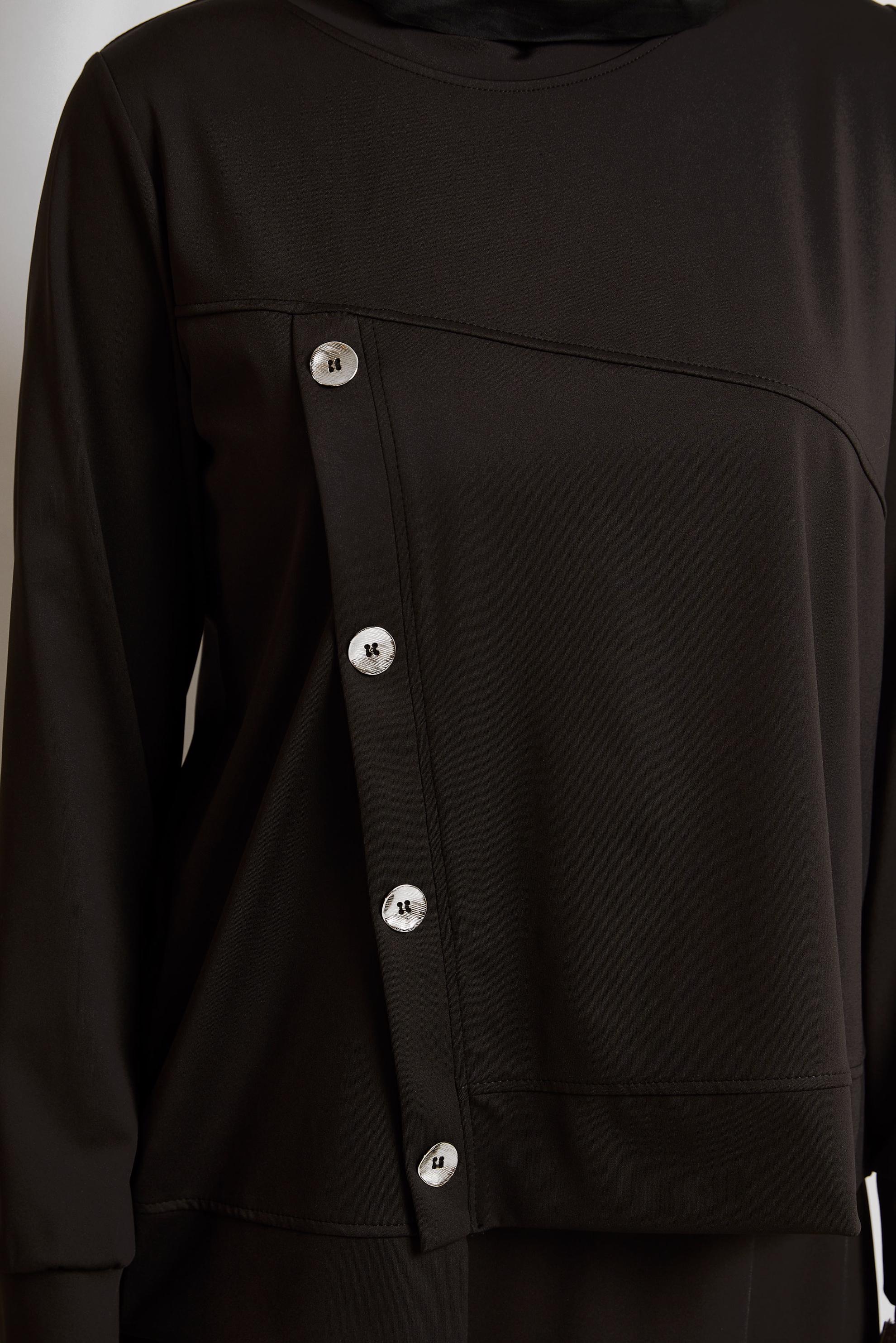 Vêtements hijab NOIR ENSEMBLE DE SURVÊTEMENT JUPE 45698