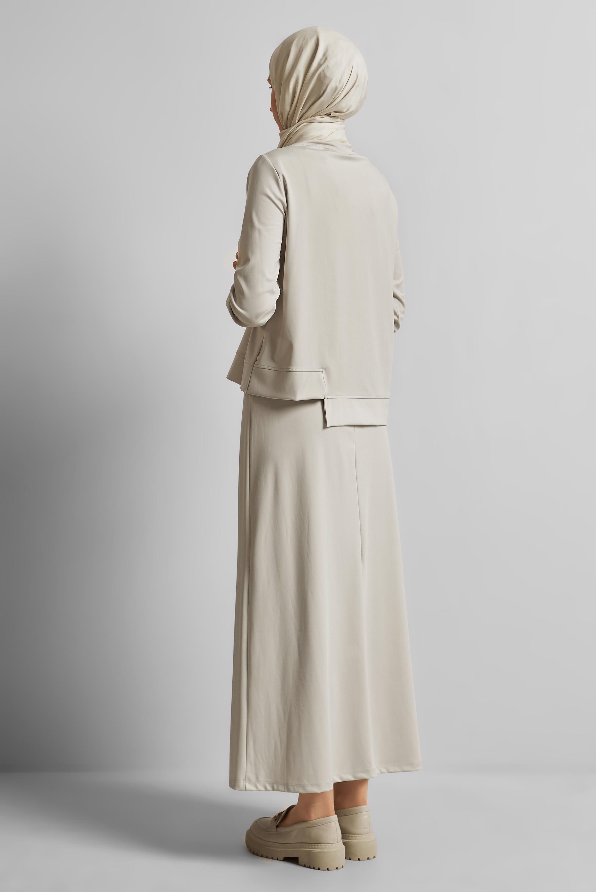 Vêtements hijab BEIGE ENSEMBLE DE SURVÊTEMENT JUPE 45698