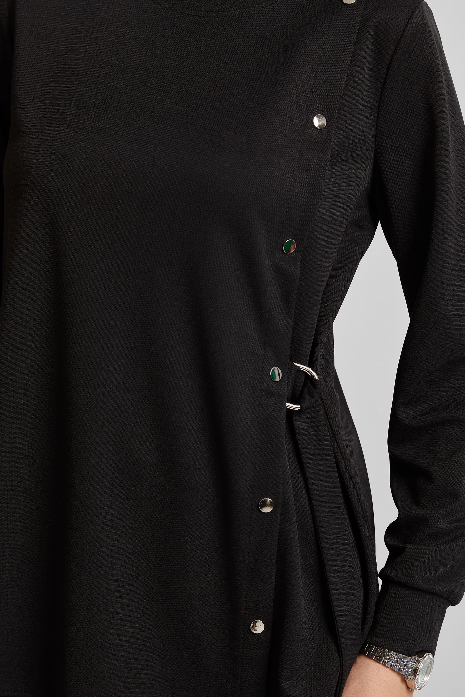 Tesettür giyim SİYAH BİSİKLET YAKA EŞOFMAN TUNİK 45700