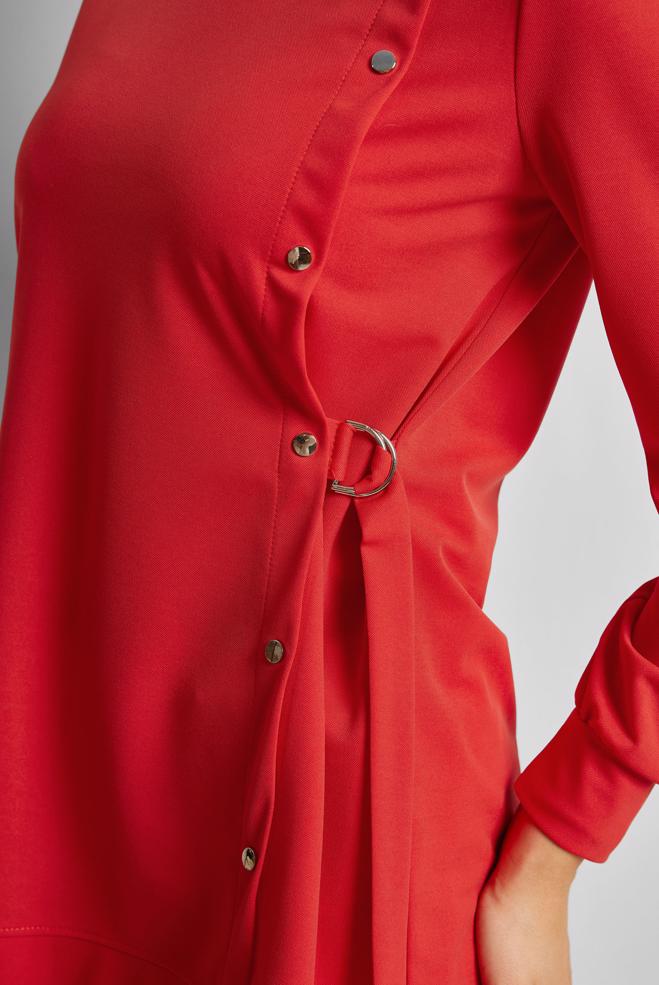 Hijab-Kleidung ROT TRAININGSANZUG-TUNIKA MIT RUNDHALSAUSSCHNITT 45700 - ALVİNA