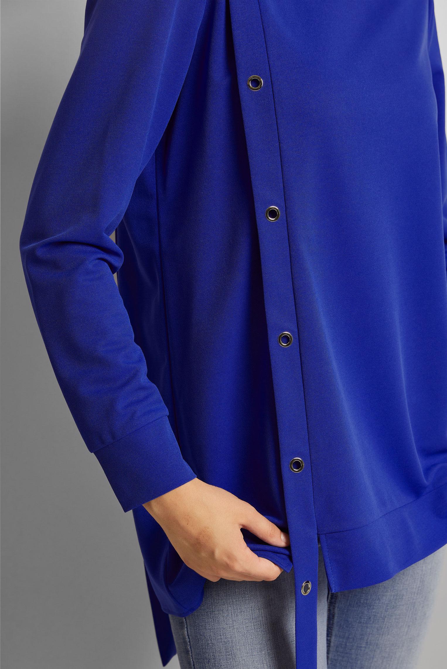 Vêtements hijab BLEU MARINE TUNIQUE DÉTAILLÉE À ŒILLETS 45701