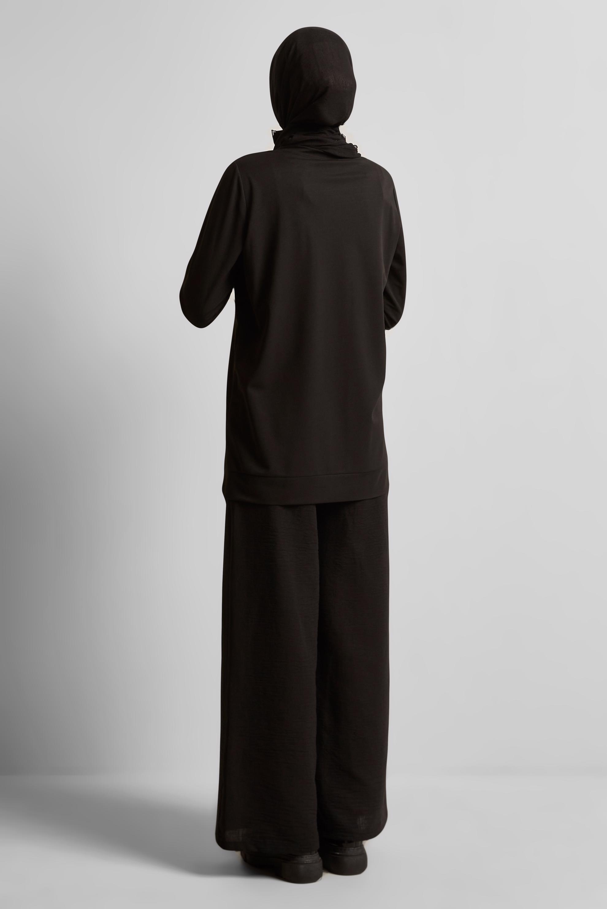 Vêtements hijab NOIR TUNIQUE DE SURVÊTEMENT 45741