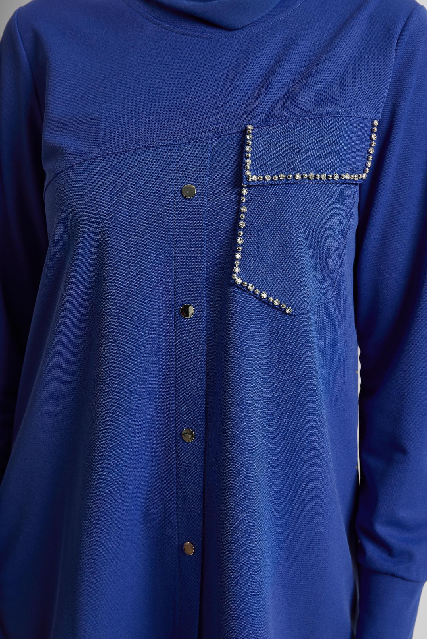 Vêtements hijab BLEU MARINE TUNIQUE DE SURVÊTEMENT 45741