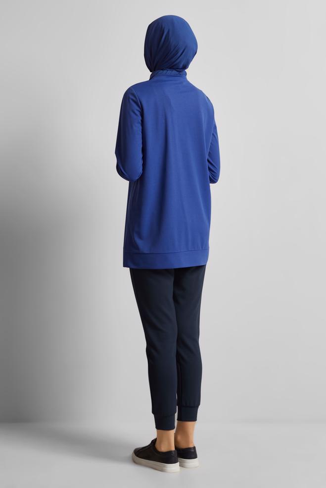 Hijab clothing NAVY BLUE TRACKSUIT TUNIC 45741 - ALVİNA